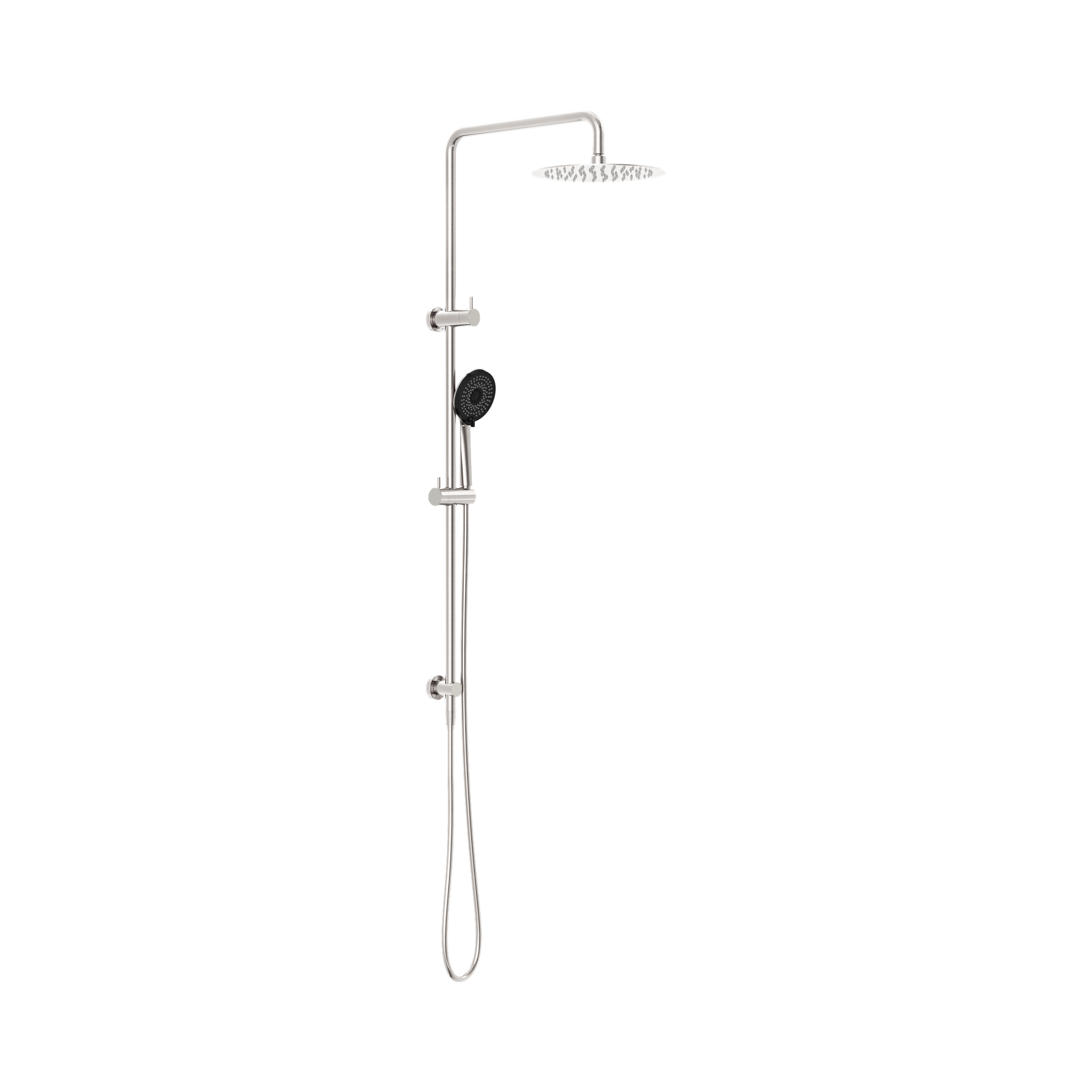 NR232105f BN Round Project Twin Shower 4 Star Rating Brushed Nickel image 1
