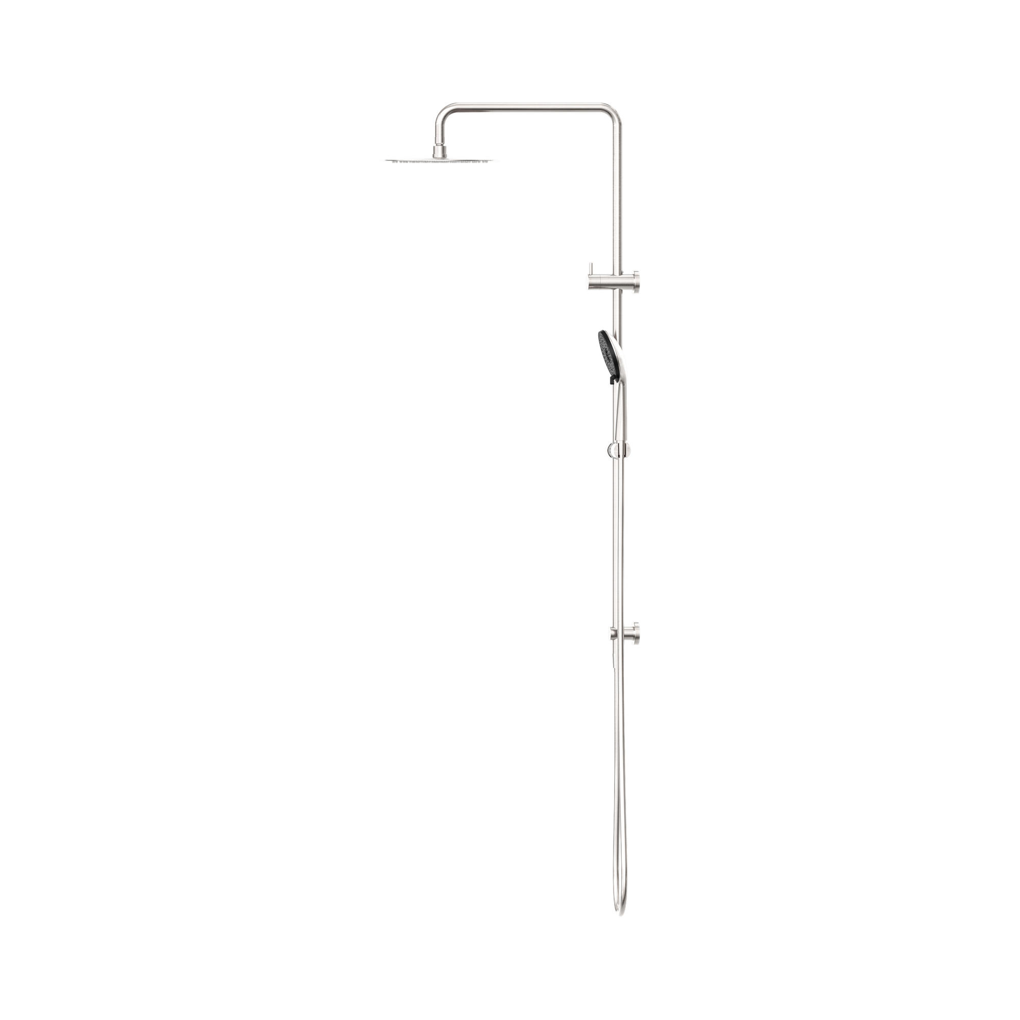 NR232105f BN Round Project Twin Shower 4 Star Rating Brushed Nickel image 3