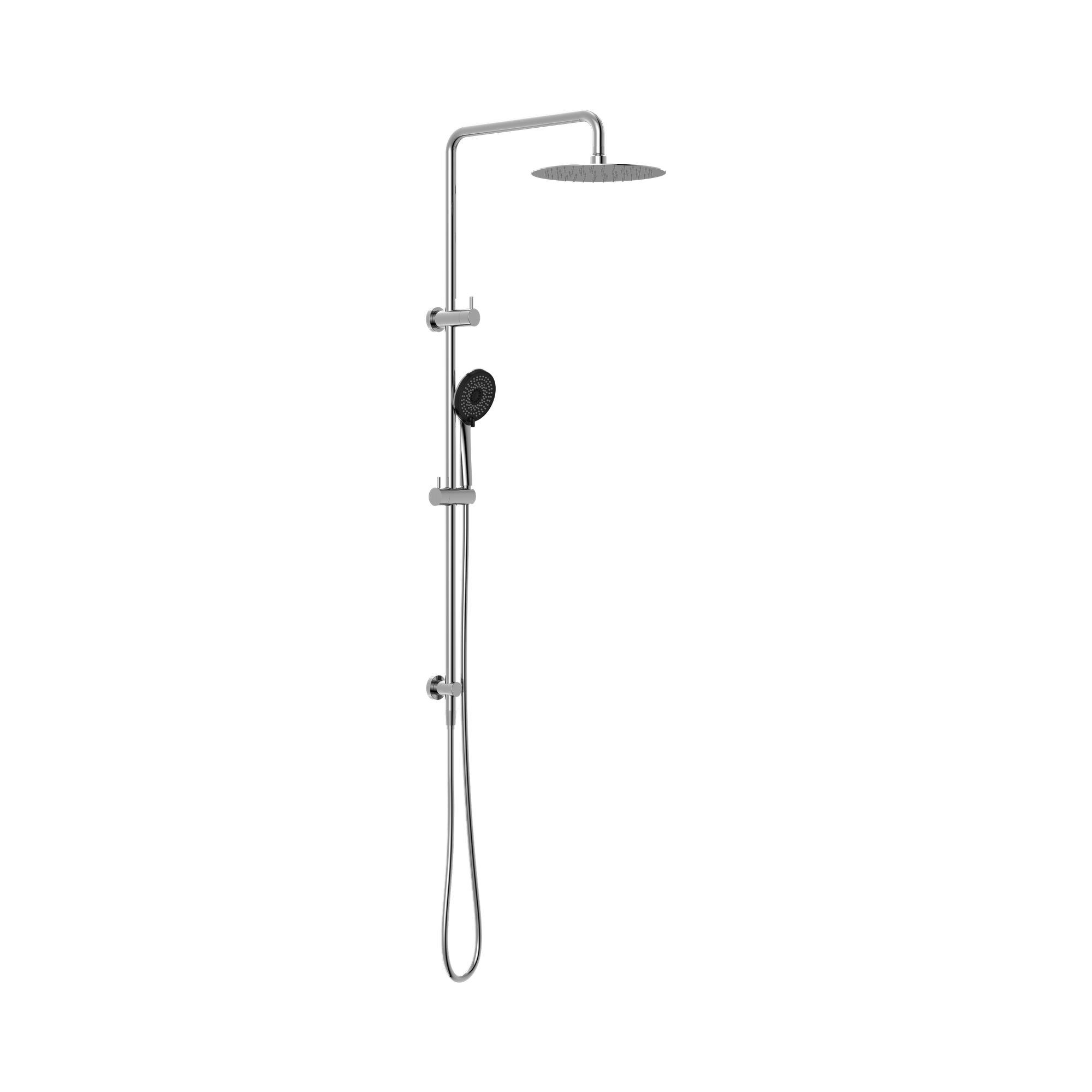 NR232105f CH Round Project Twin Shower 4 Star Rating Chrome image 1