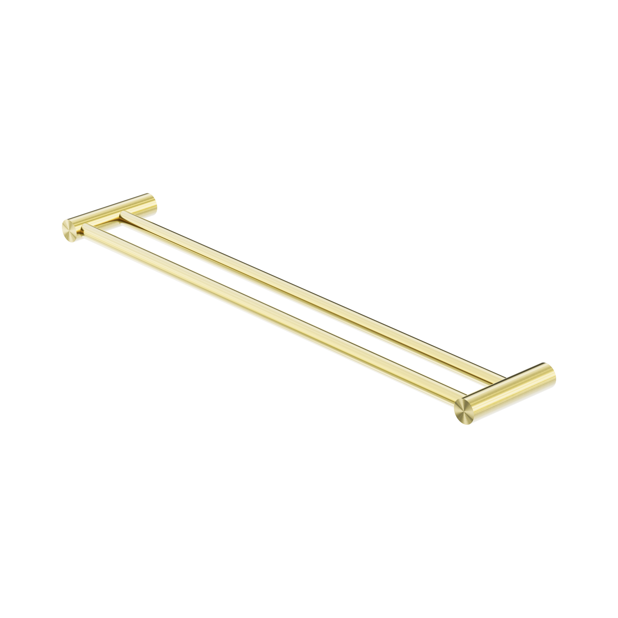 NR2324d BG New Mecca Double Towel Rail 600mm Brushed Gold image 1