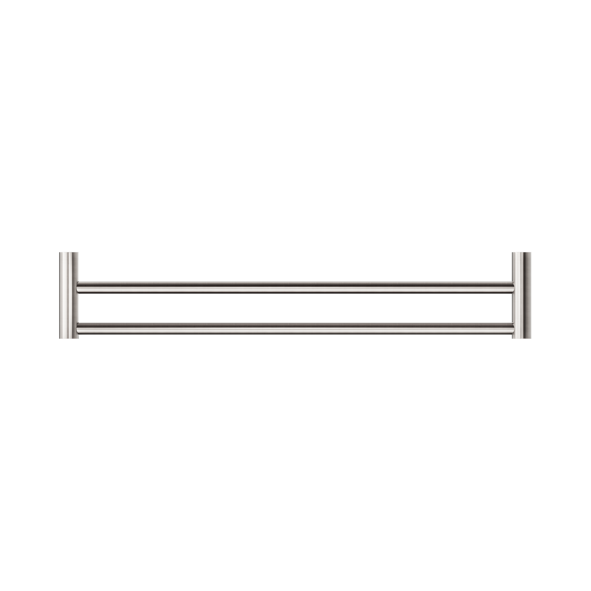 NR2324d BN New Mecca Double Towel Rail 600mm Brushed Nickel image 3