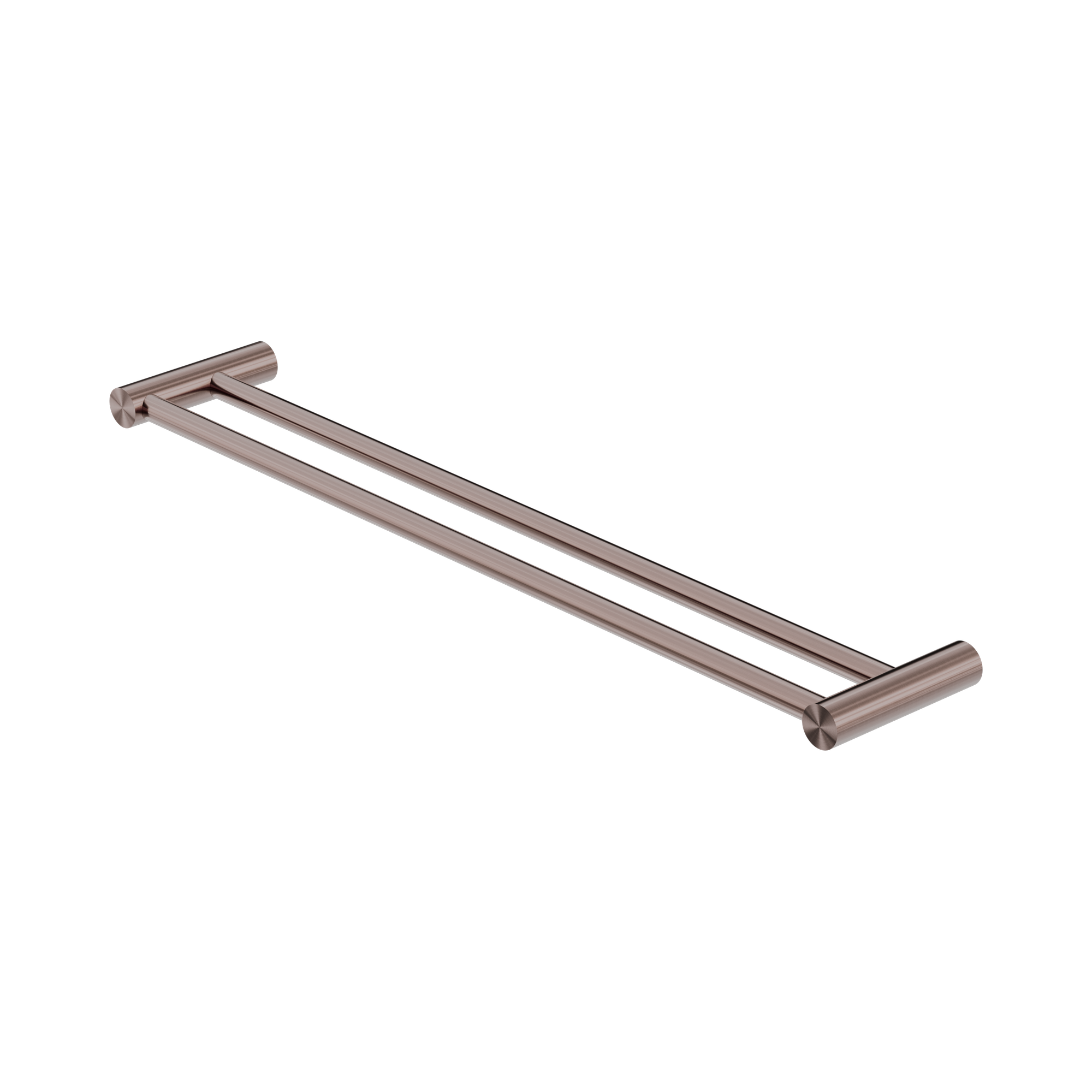 NR2324d BZ New Mecca Double Towel Rail 600mm Brushed Bronze image 1
