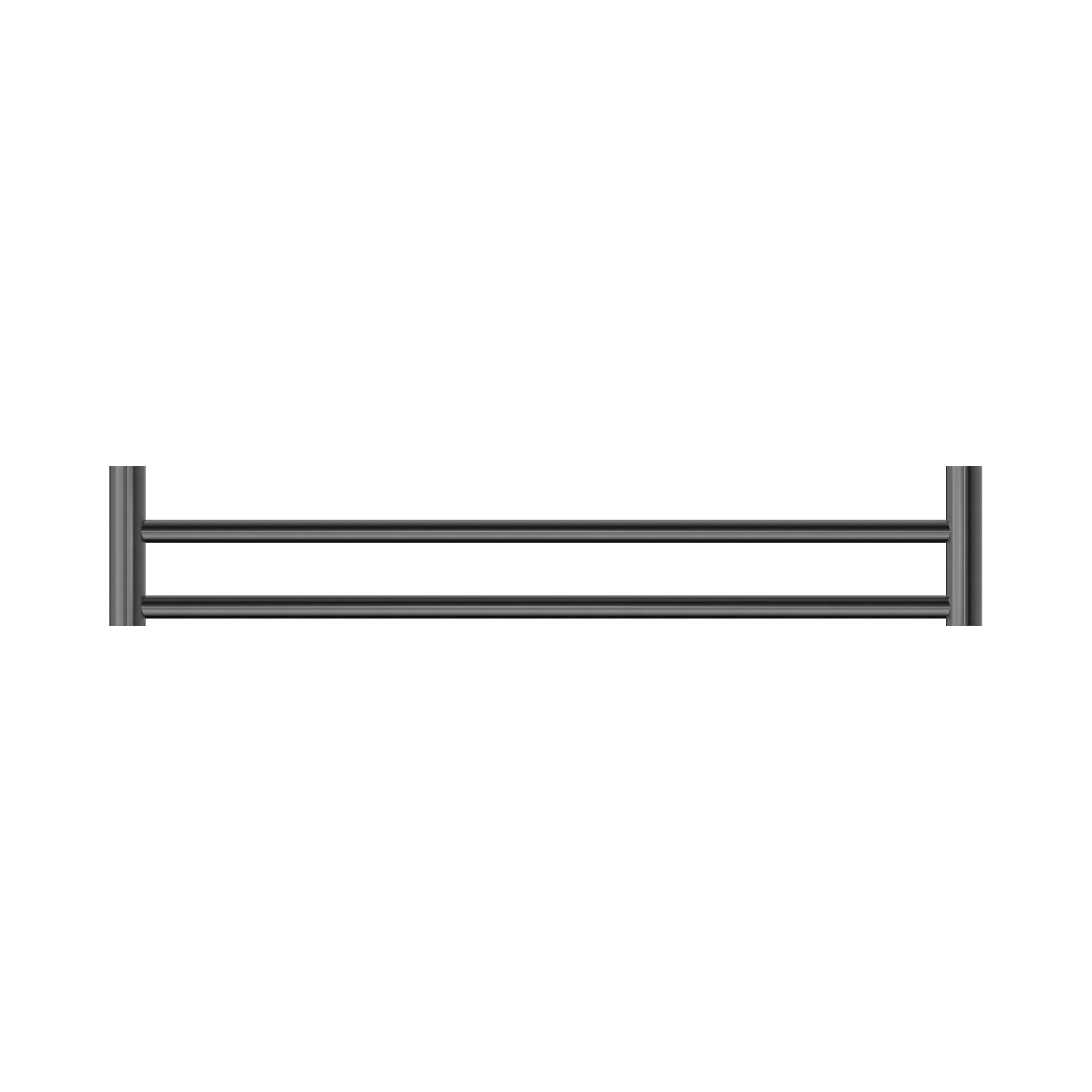 NR2324d GM New Mecca Double Towel Rail 600mm Gun Metal image 3
