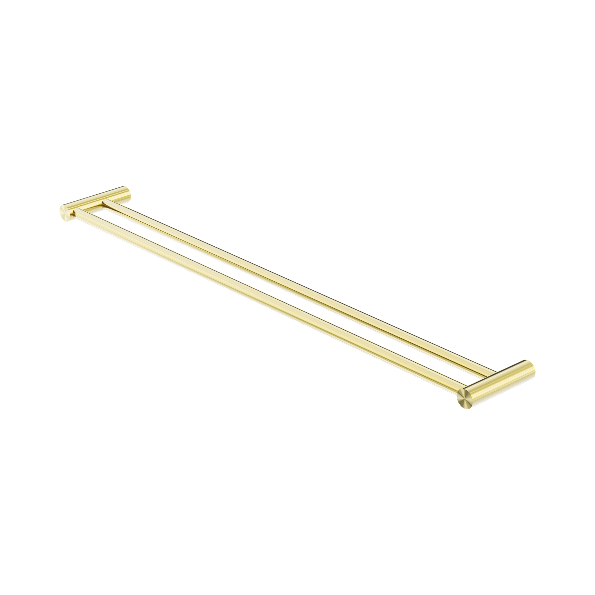 NR2330d BG New Mecca Double Towel Rail 800mm Brushed Gold image 1