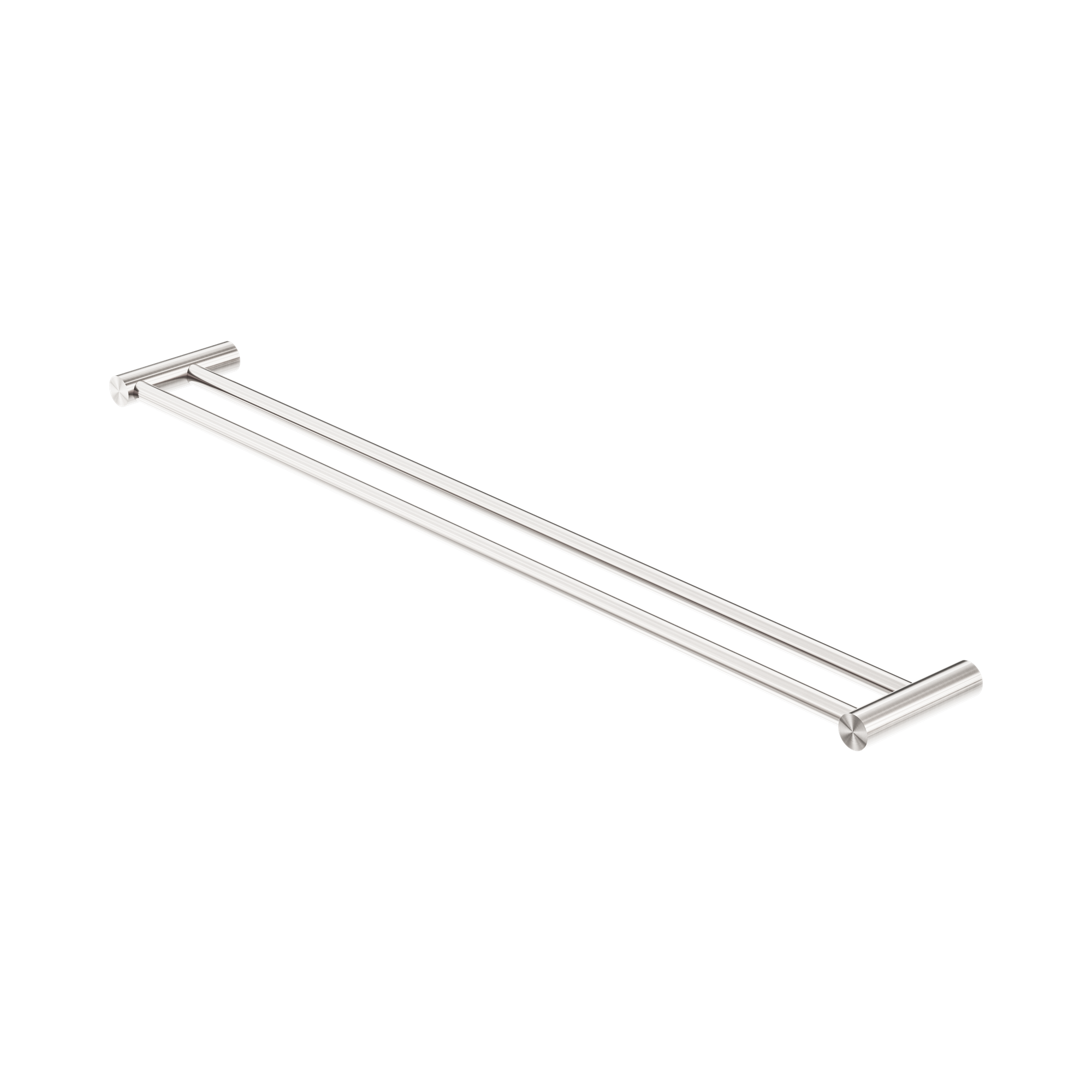 NR2330d BN New Mecca Double Towel Rail 800mm Brushed Nickel image 1