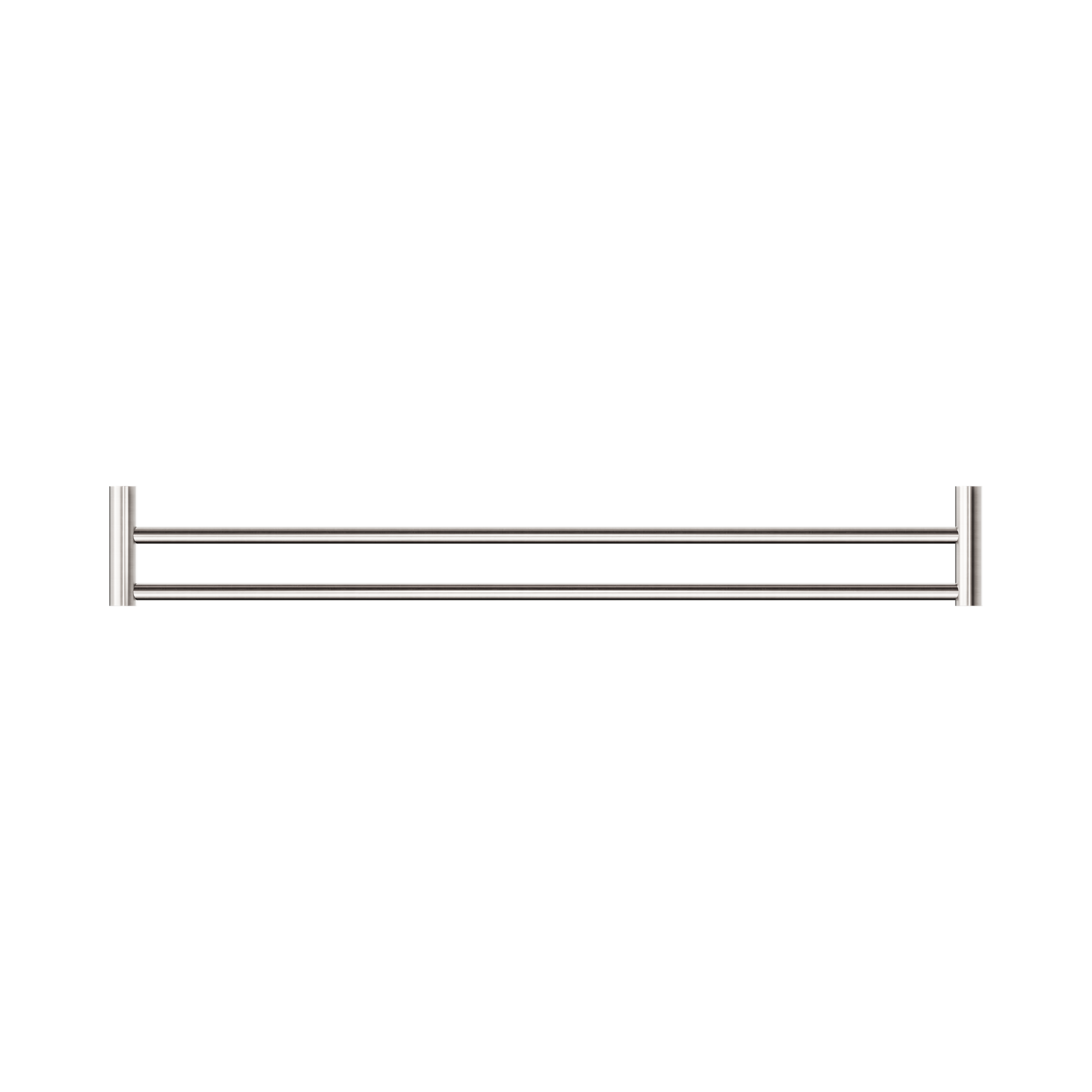 NR2330d BN New Mecca Double Towel Rail 800mm Brushed Nickel image 3