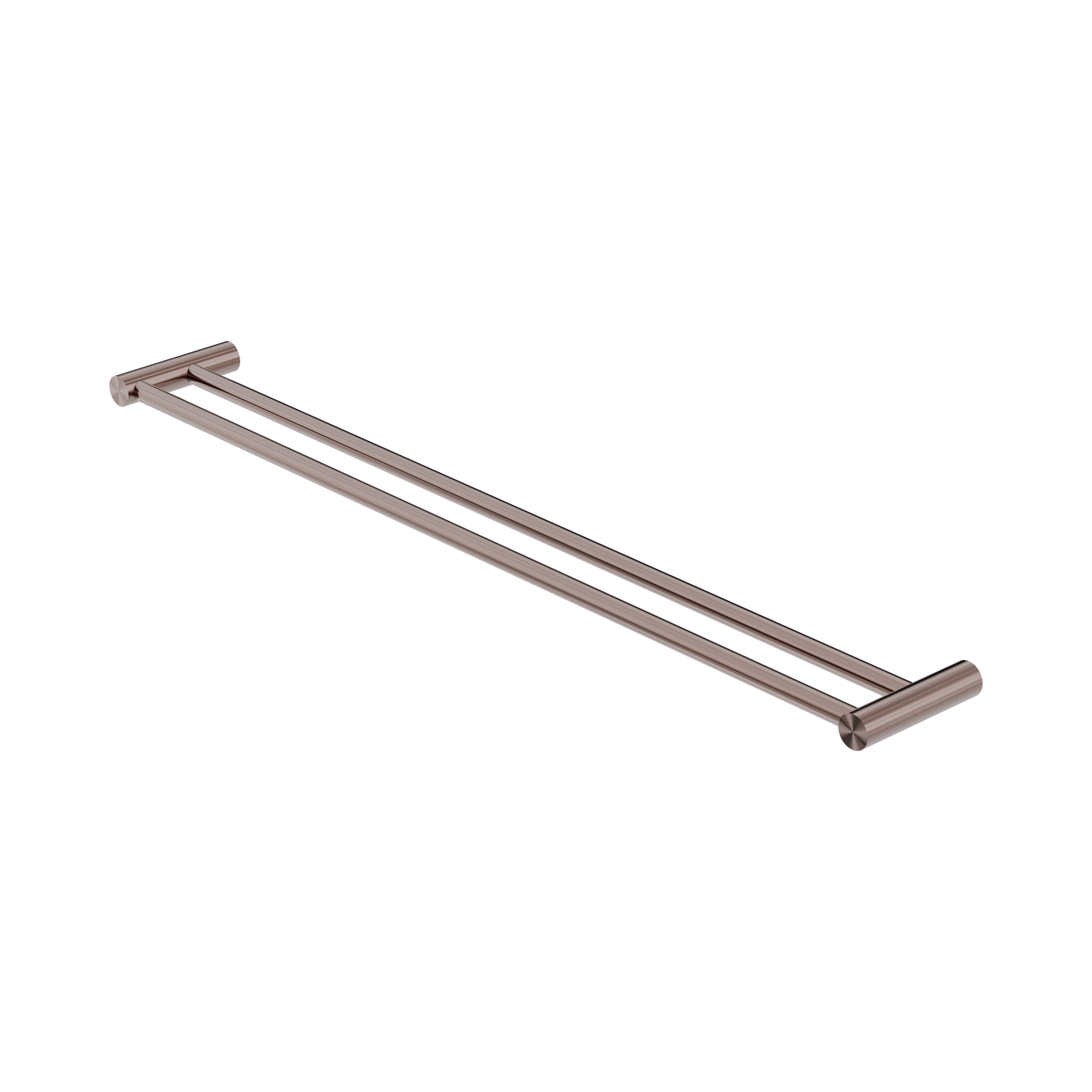 NR2330d BZ New Mecca Double Towel Rail 800mm Brushed Bronze image 1