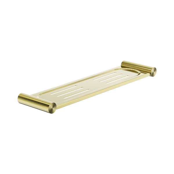 NR2387a BG New Mecca Metal Shower Shelf Brushed Gold Thumb