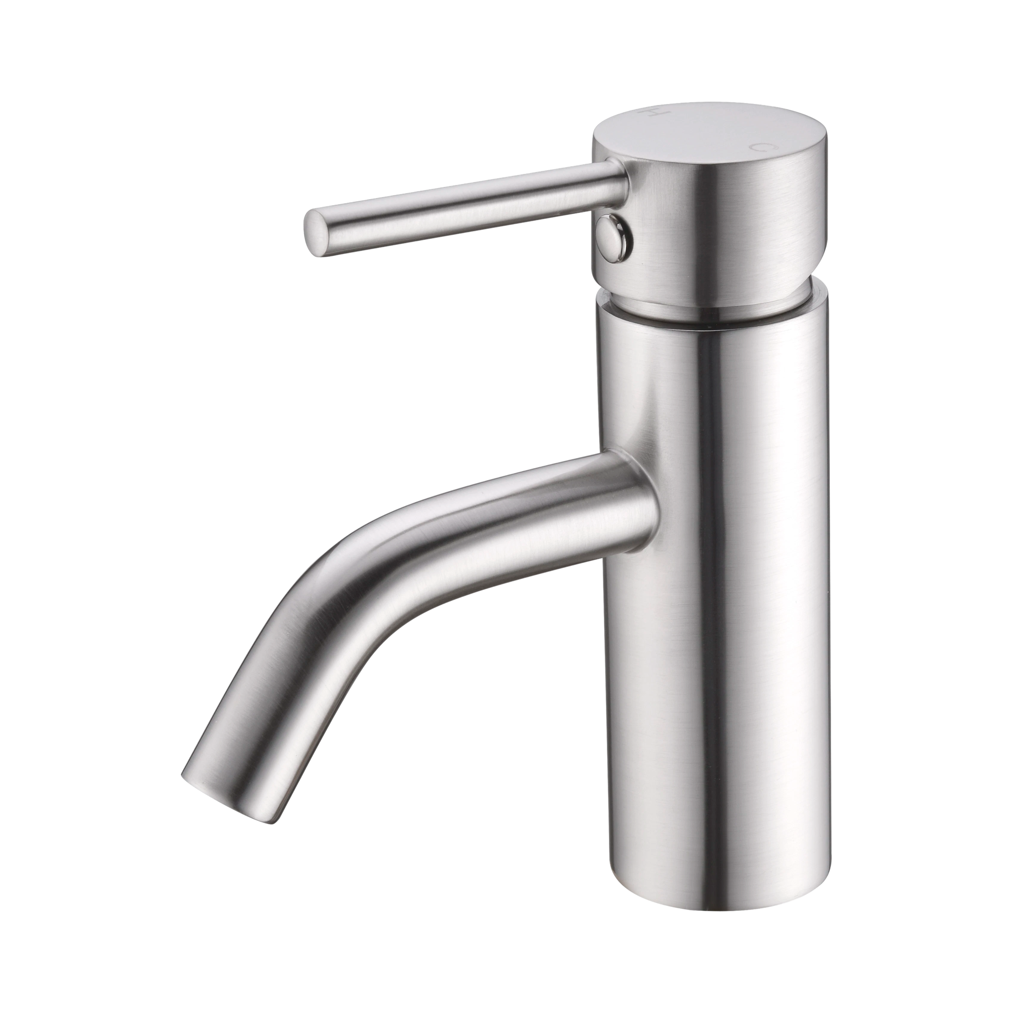 NR250802a BN Dolce Basin Mixer Stylish Spout Brushed Nickel image 1