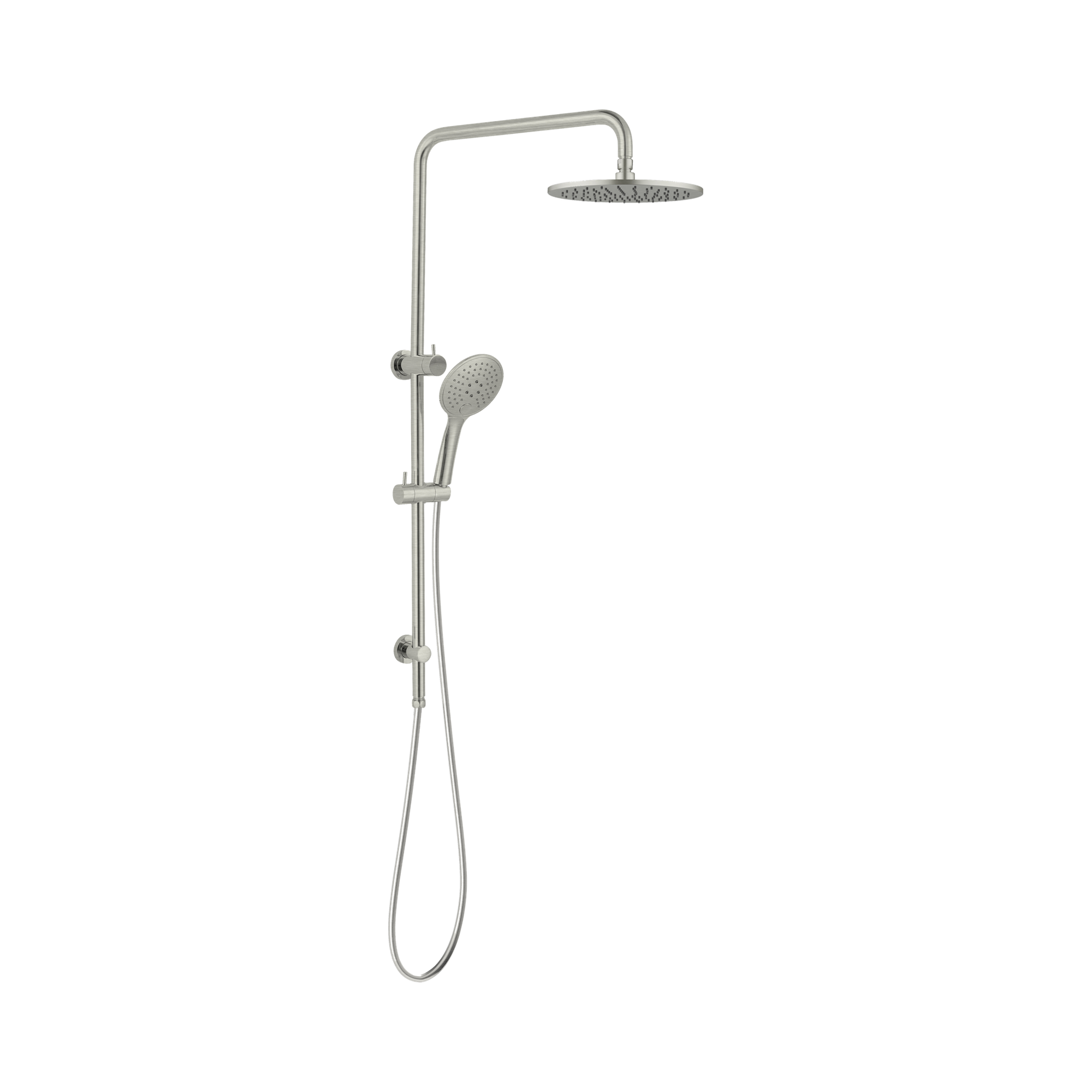 NR250805a BN Round Twin Shower Brushed Nickel image 1