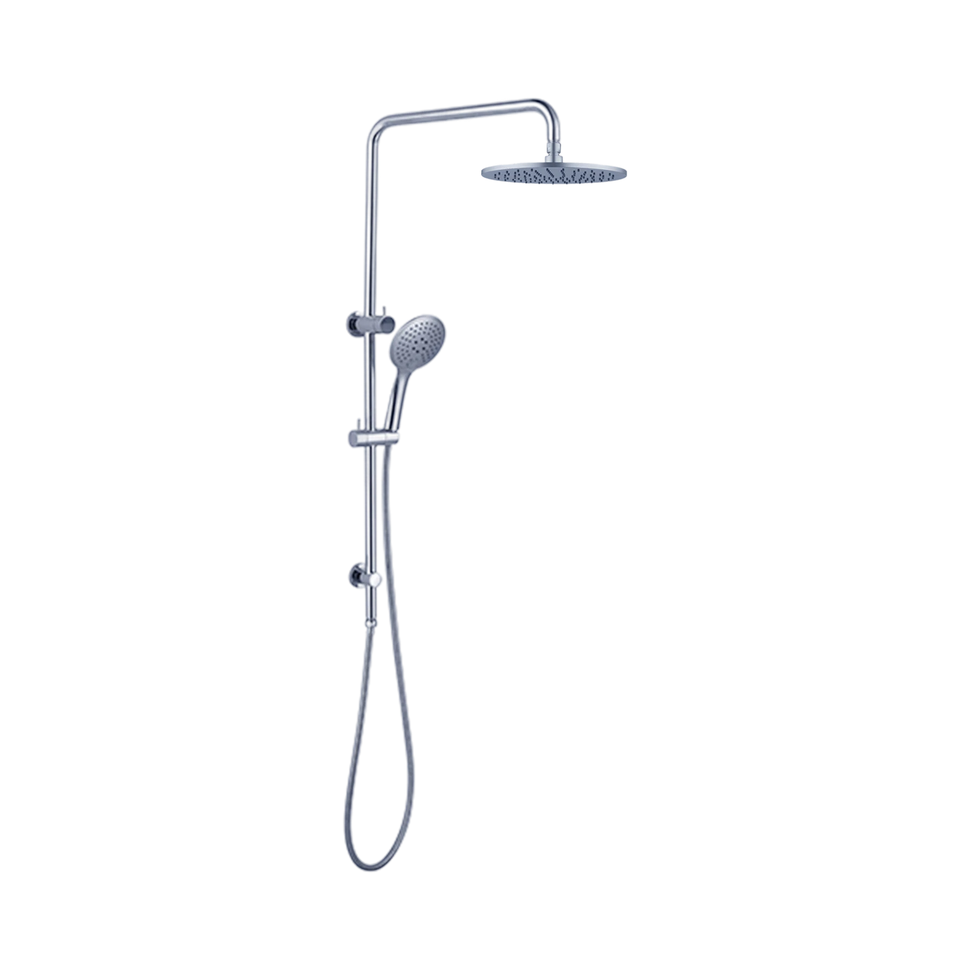 NR250805a CH Round Twin Shower Chrome image 1