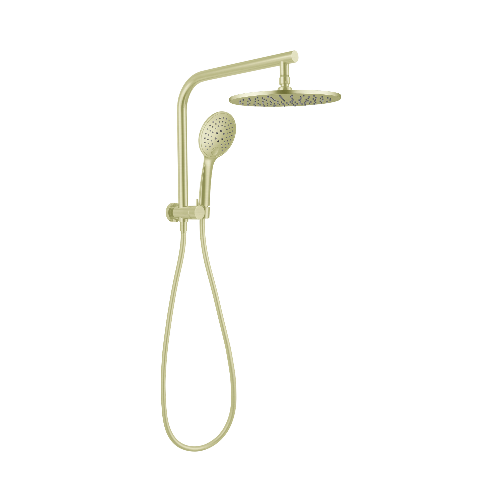 NR250805b BG Mecca 2 In 1 Twin Shower Brushed Gold image 1