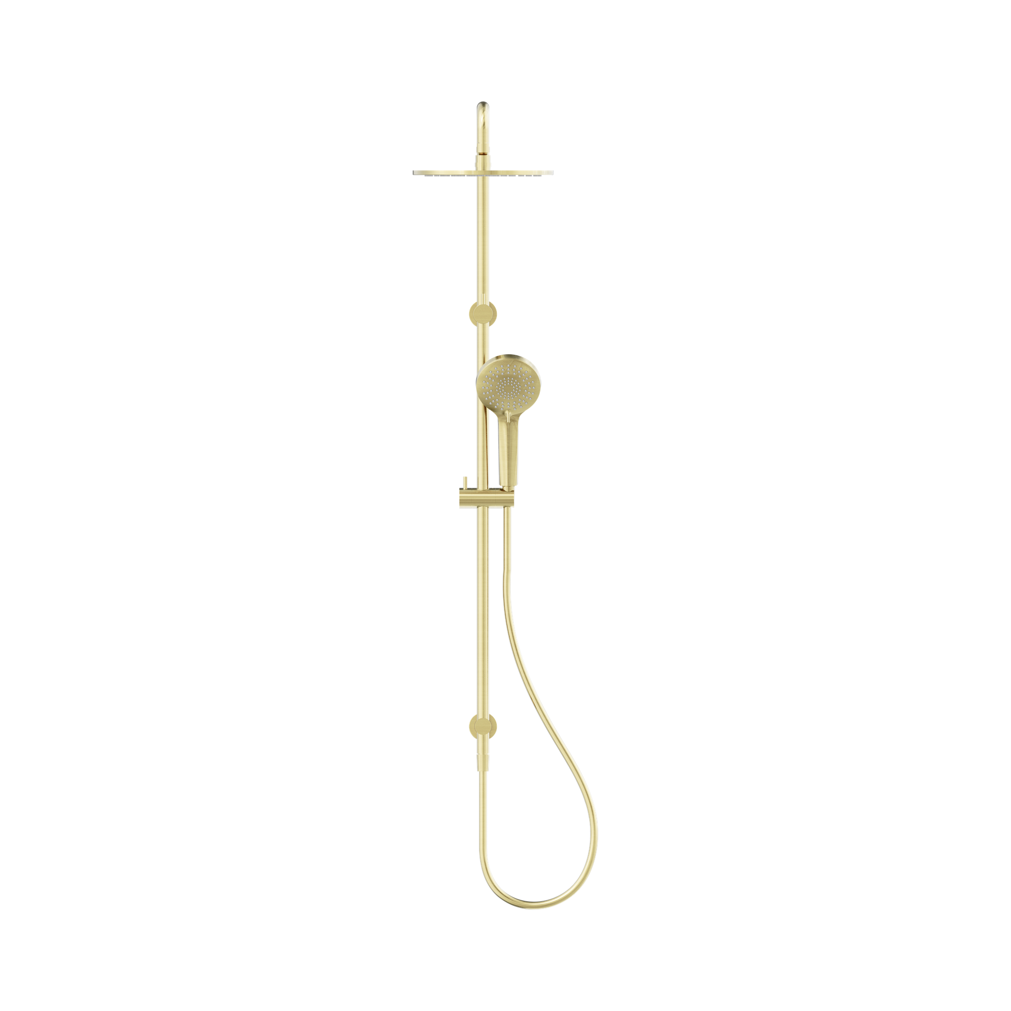 NR250805d BG Round Twin Shower Brushed Gold image 2