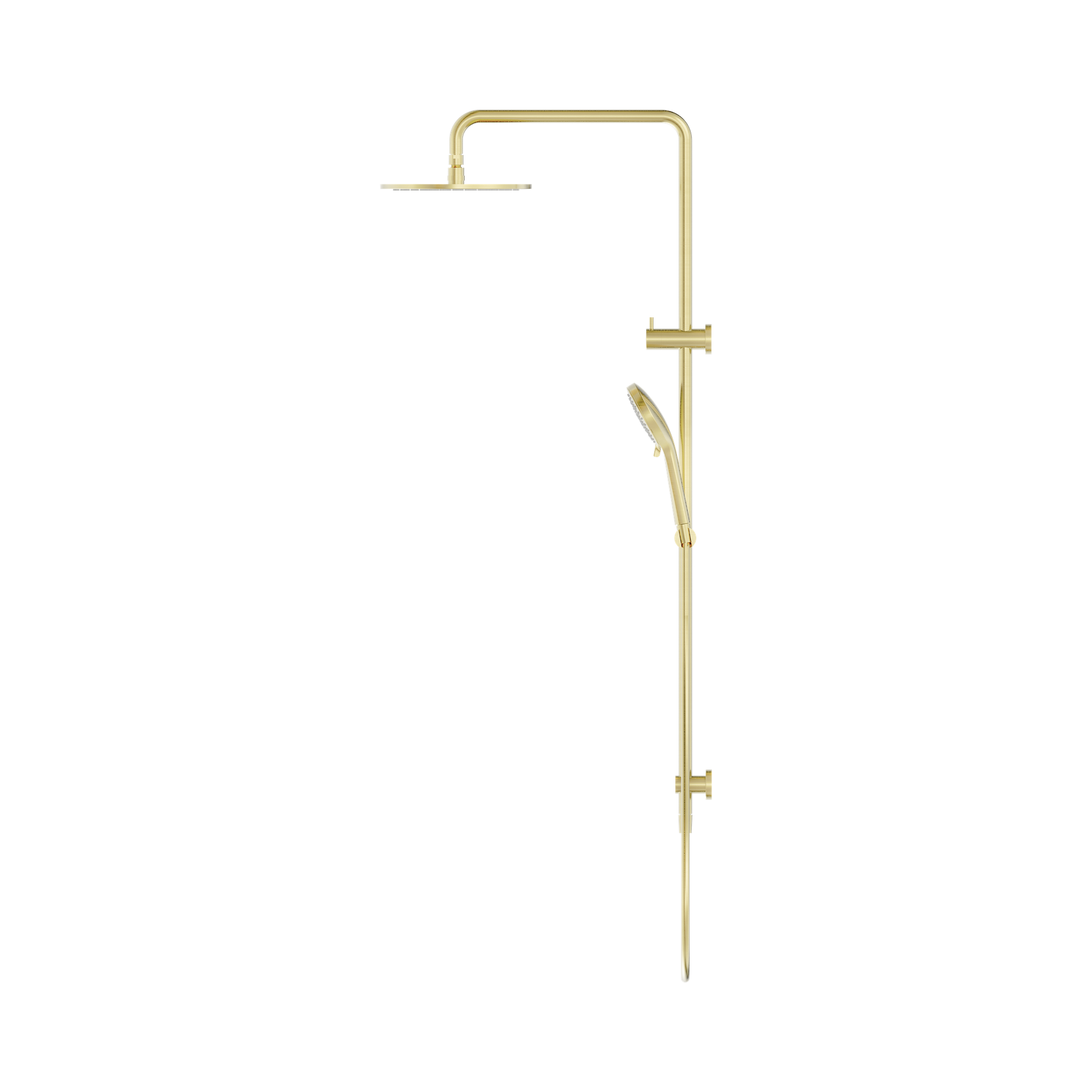 NR250805d BG Round Twin Shower Brushed Gold image 3