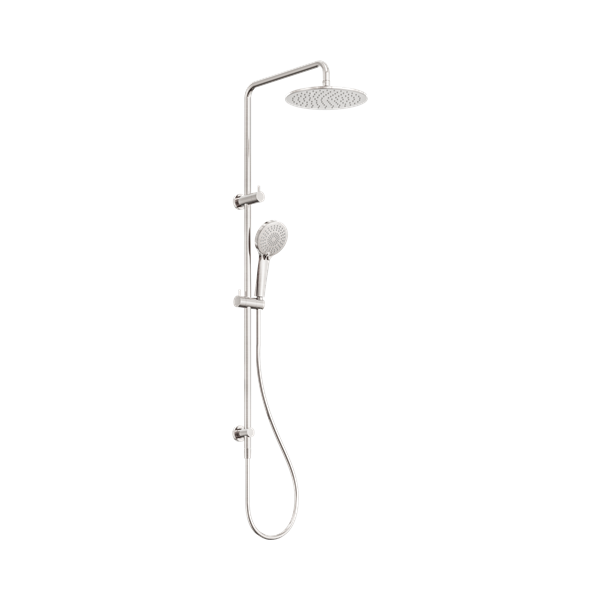 NR250805d BN Round Twin Shower Brushed Nickel Thumb