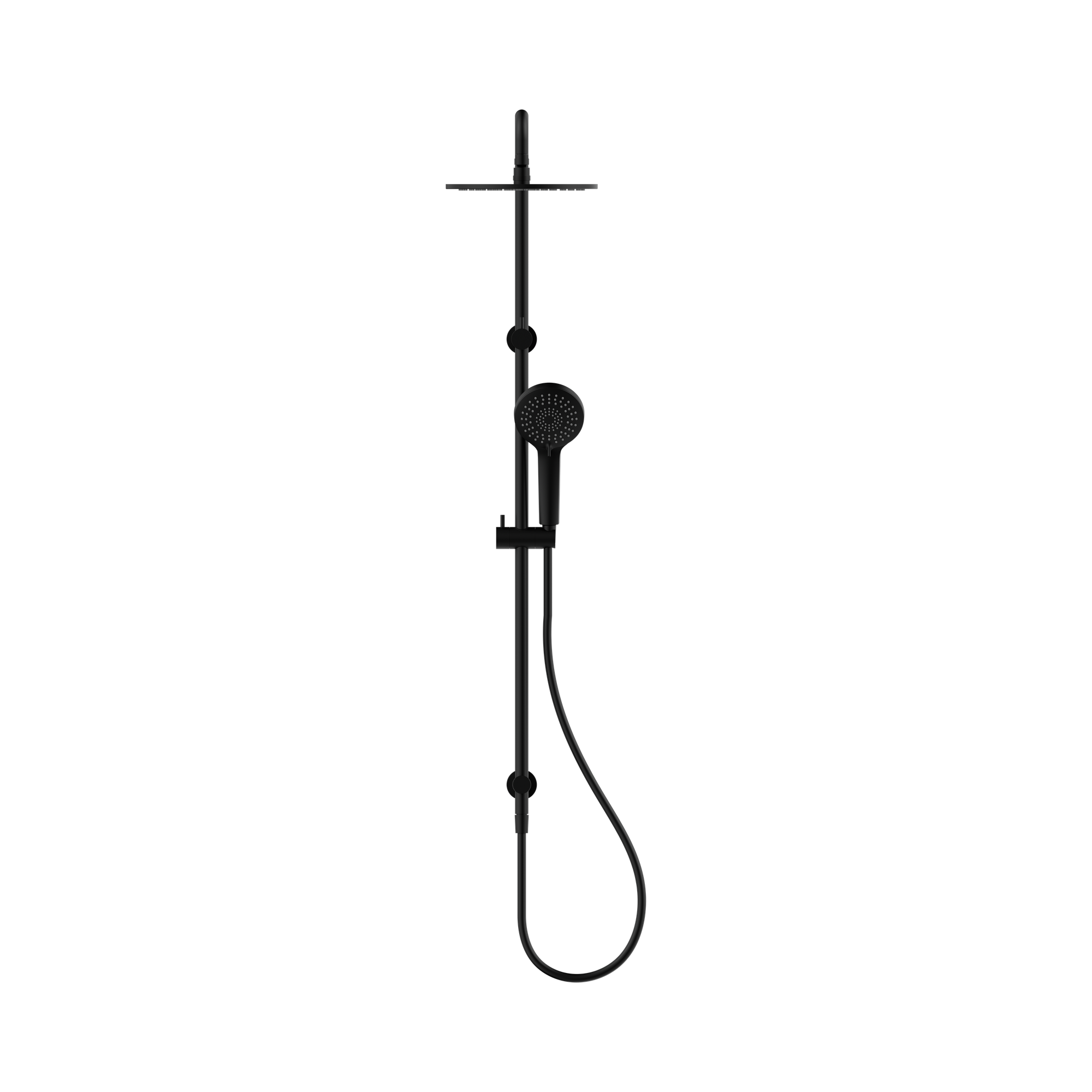 NR250805d MB Round Twin Shower Matte Black image 2