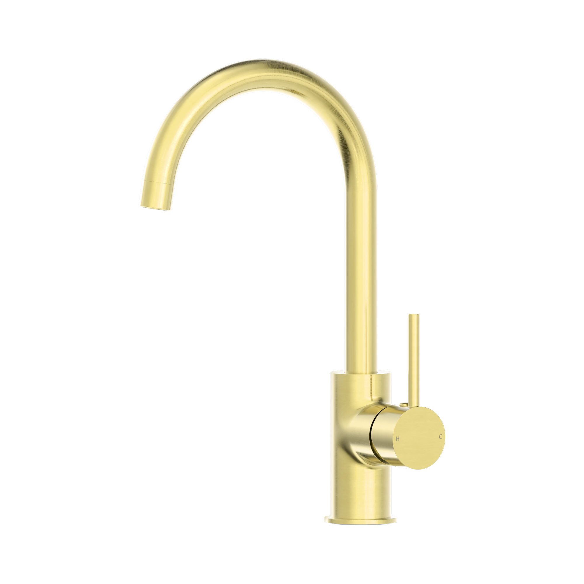 NR250807 BG Dolce Kitchen Mixer Gooseneck Brushed Gold image 1