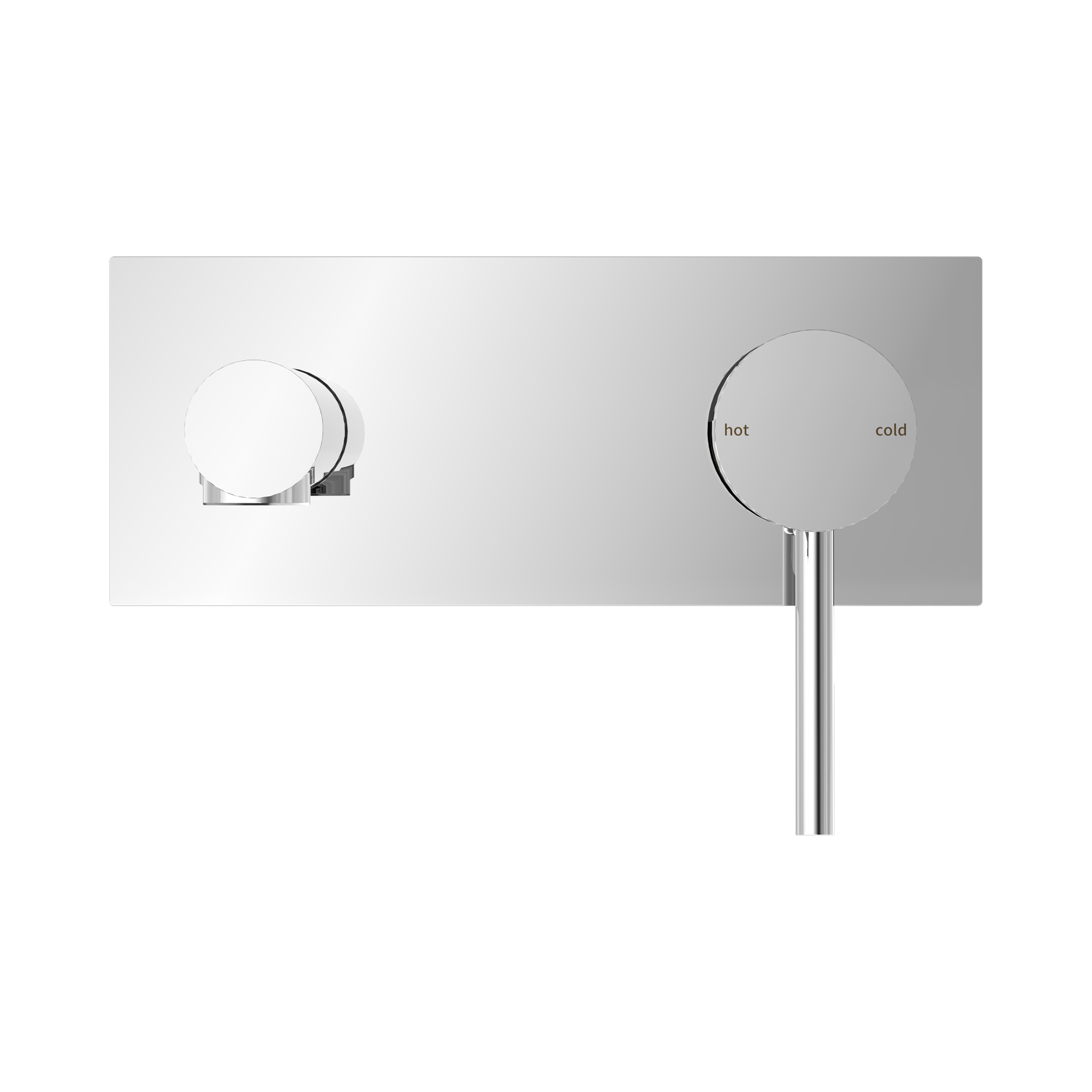 NR250807a CH Dolce Wall Basin Mixer Straight Spout Chrome image 2