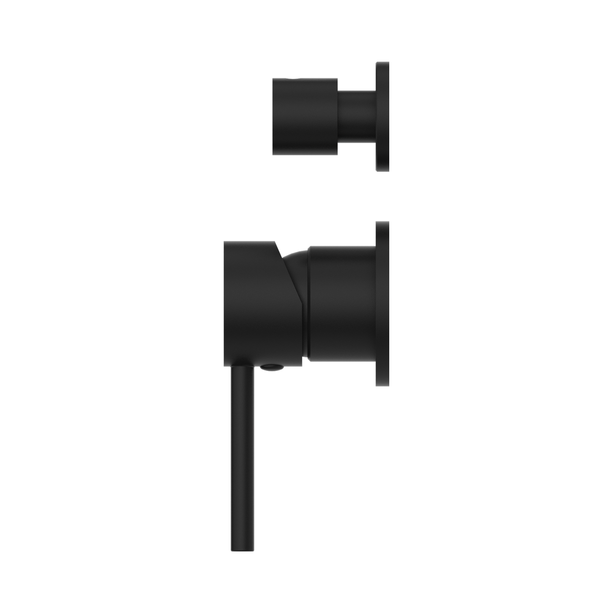 NR250809e MB Dolce Shower Mixer With Divertor Separate Plate Matte Black image 3