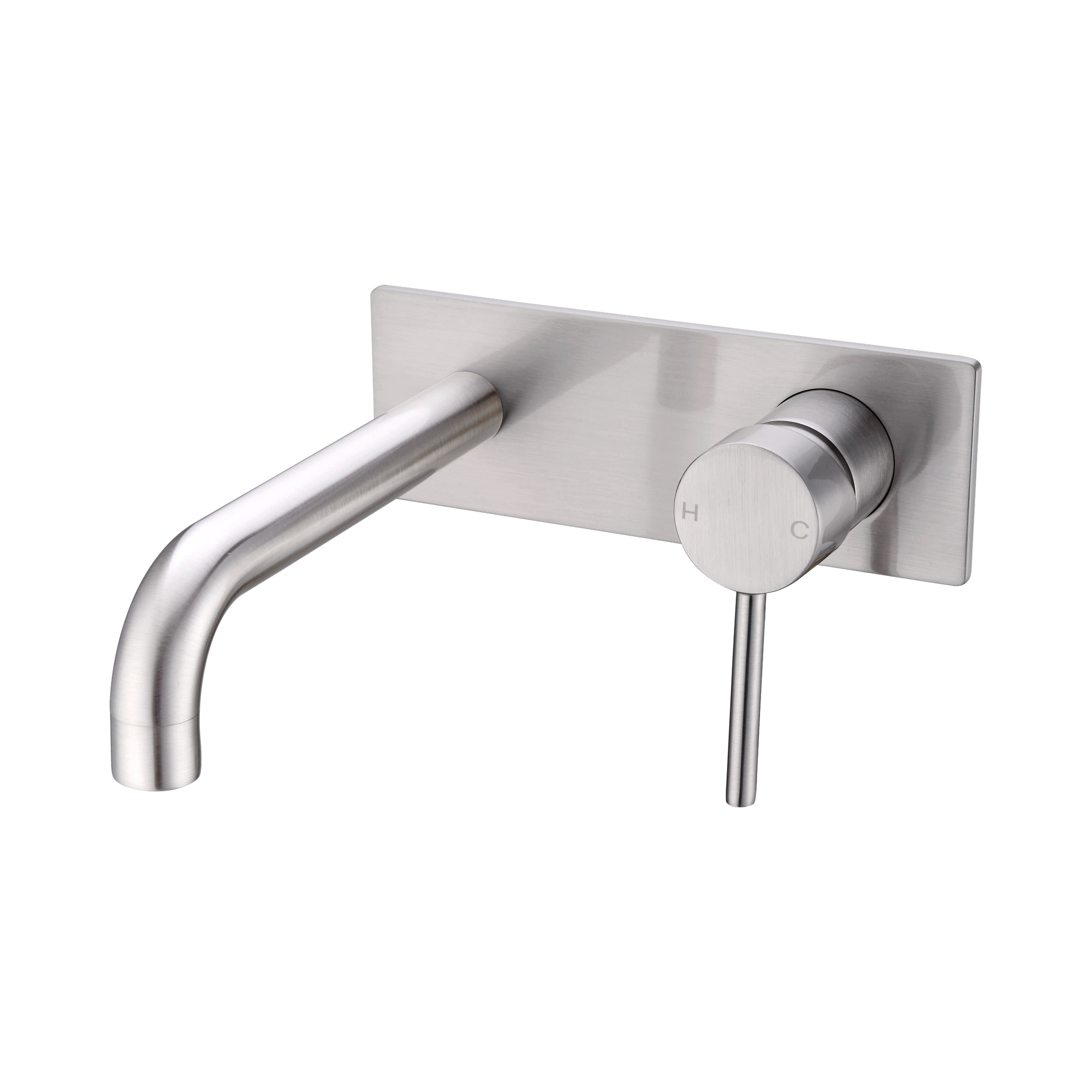 NR250810b BN Dolce Wall Basin Bath Mixer Brushed Nickel image 1