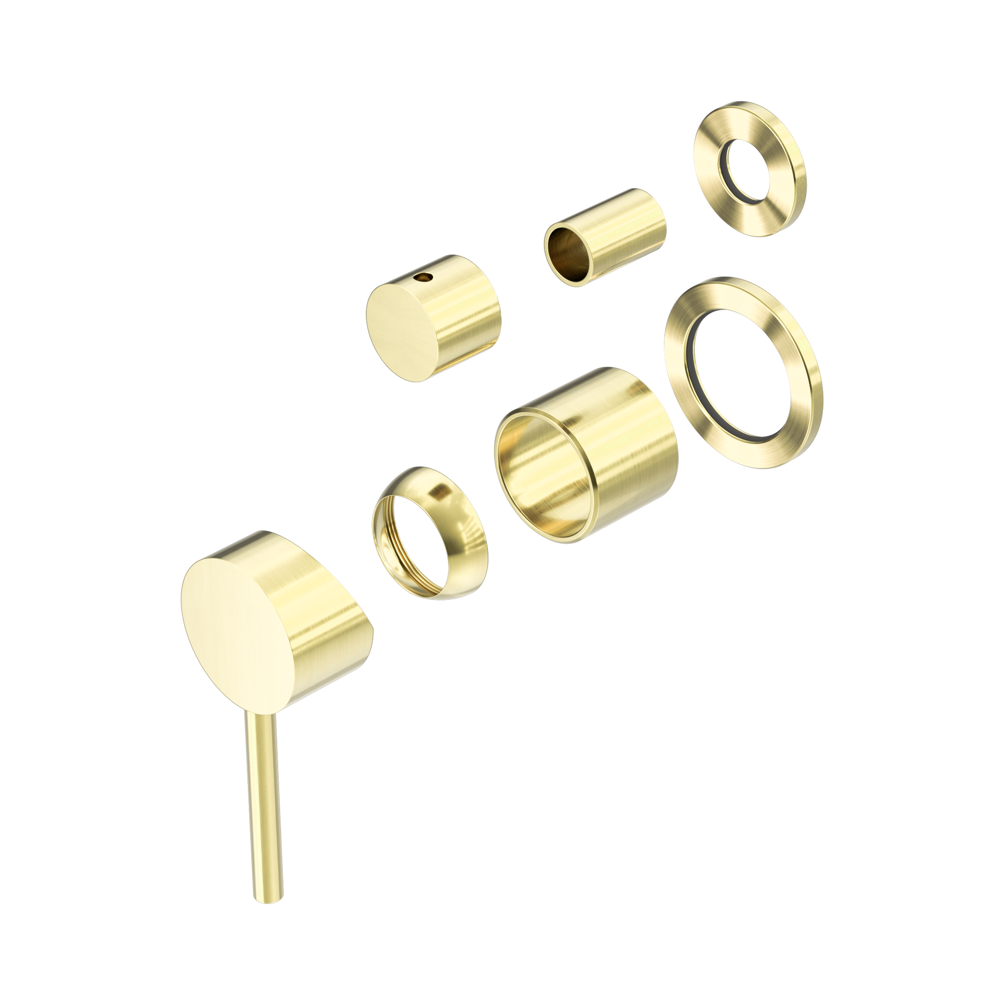 NR250811 ETBG Dolce Shower Mixer With Divertor Separate Back Plate Trim Kits Only Brushed Gold image 1