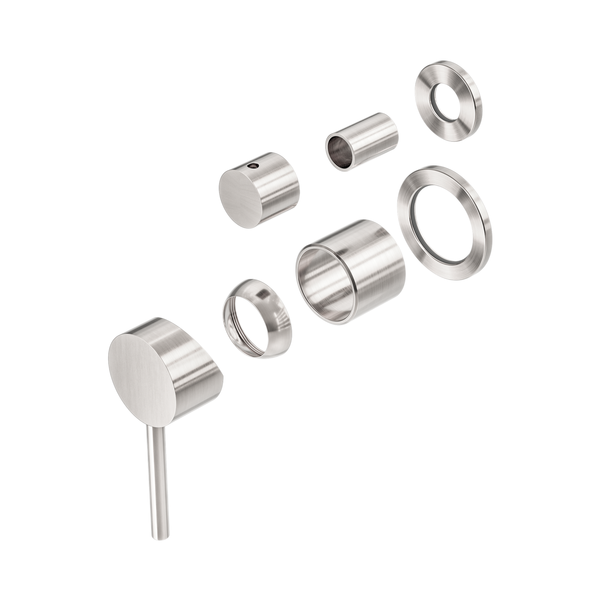 NR250811 ETBN Dolce Shower Mixer With Divertor Separate Back Plate Trim Kits Only Brushed Nickel image 1