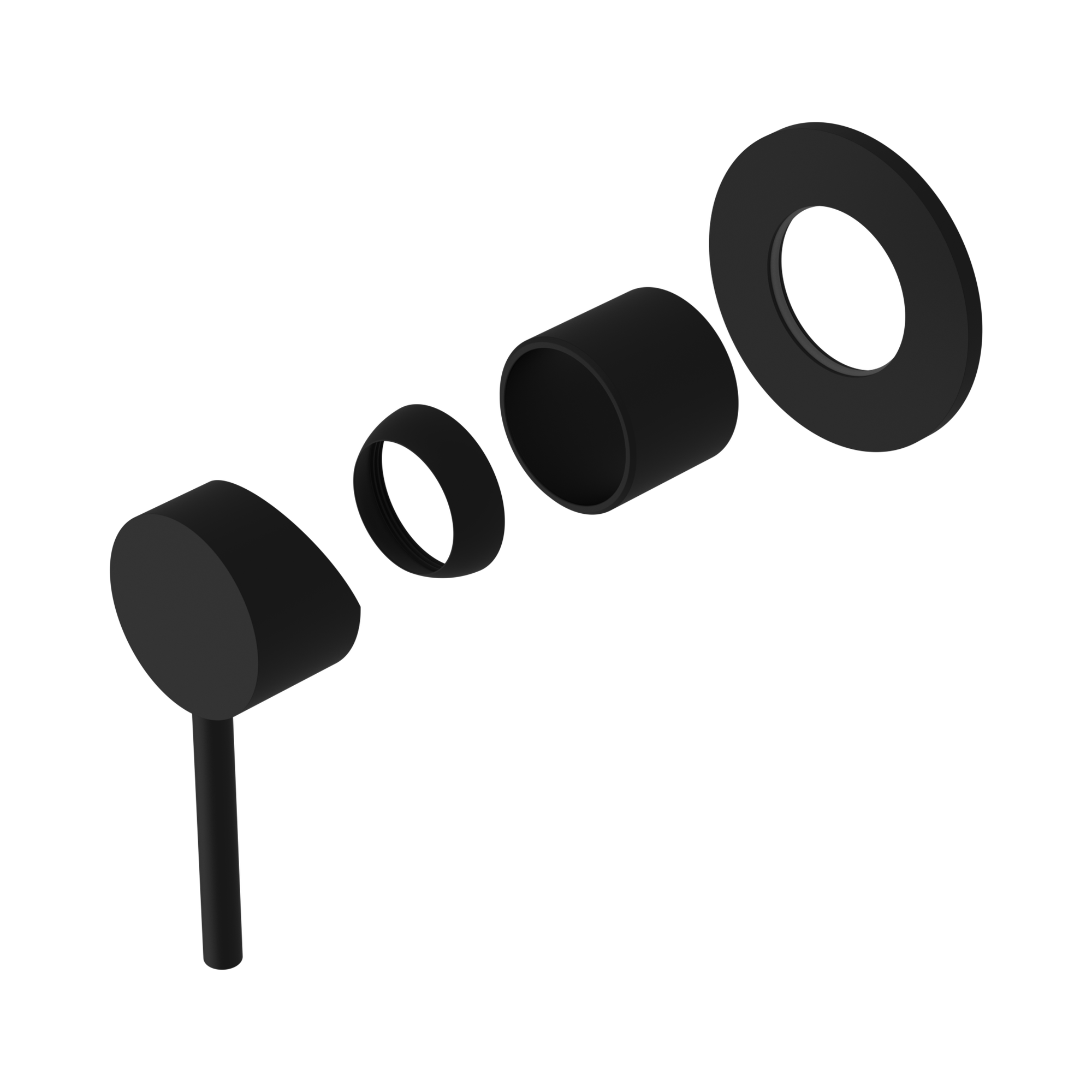 NR250811 TMB Dolce Shower Mixer Trim Kits Only Matte Black image 1