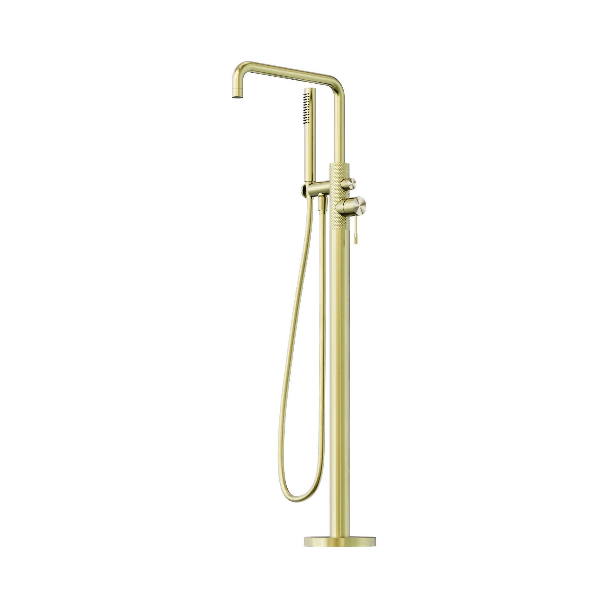 NR251903 ABG Opal Freestanding Bath Mixer With Hand Shower Brushed Gold image 1