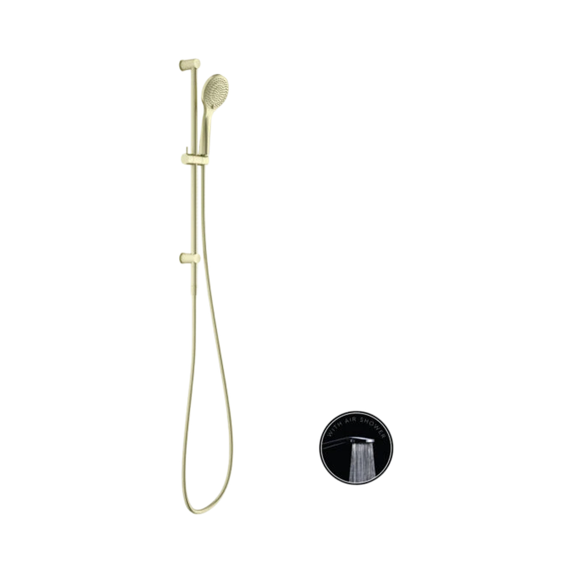 NR251905a BG Opal Shower Rail With Air Shower Brushed Gold image 1