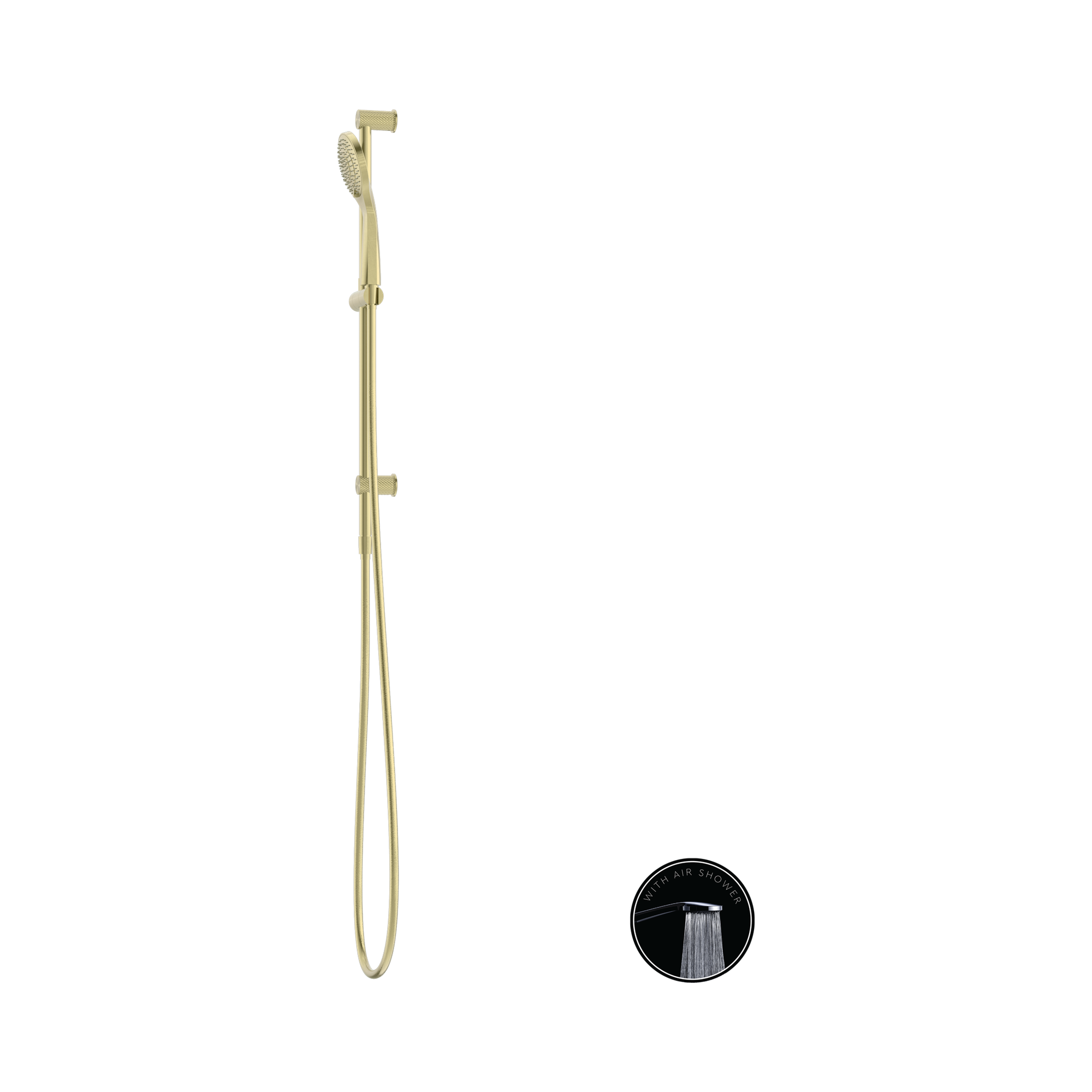 NR251905a BG Opal Shower Rail With Air Shower Brushed Gold image 3
