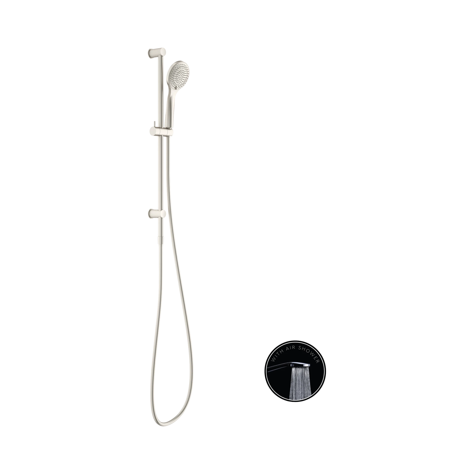 NR251905a BN Opal Shower Rail With Air Shower Brushed Nickel image 1