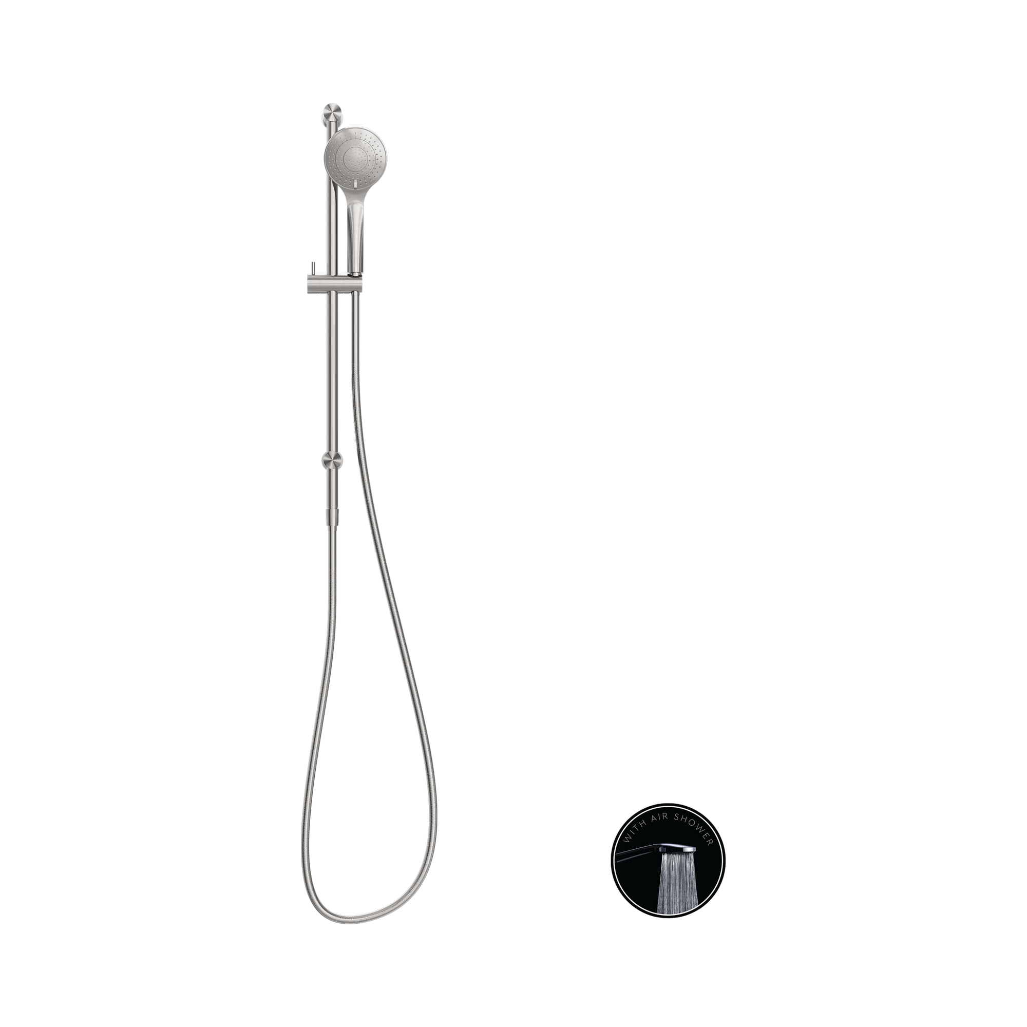 NR251905a BN Opal Shower Rail With Air Shower Brushed Nickel image 2