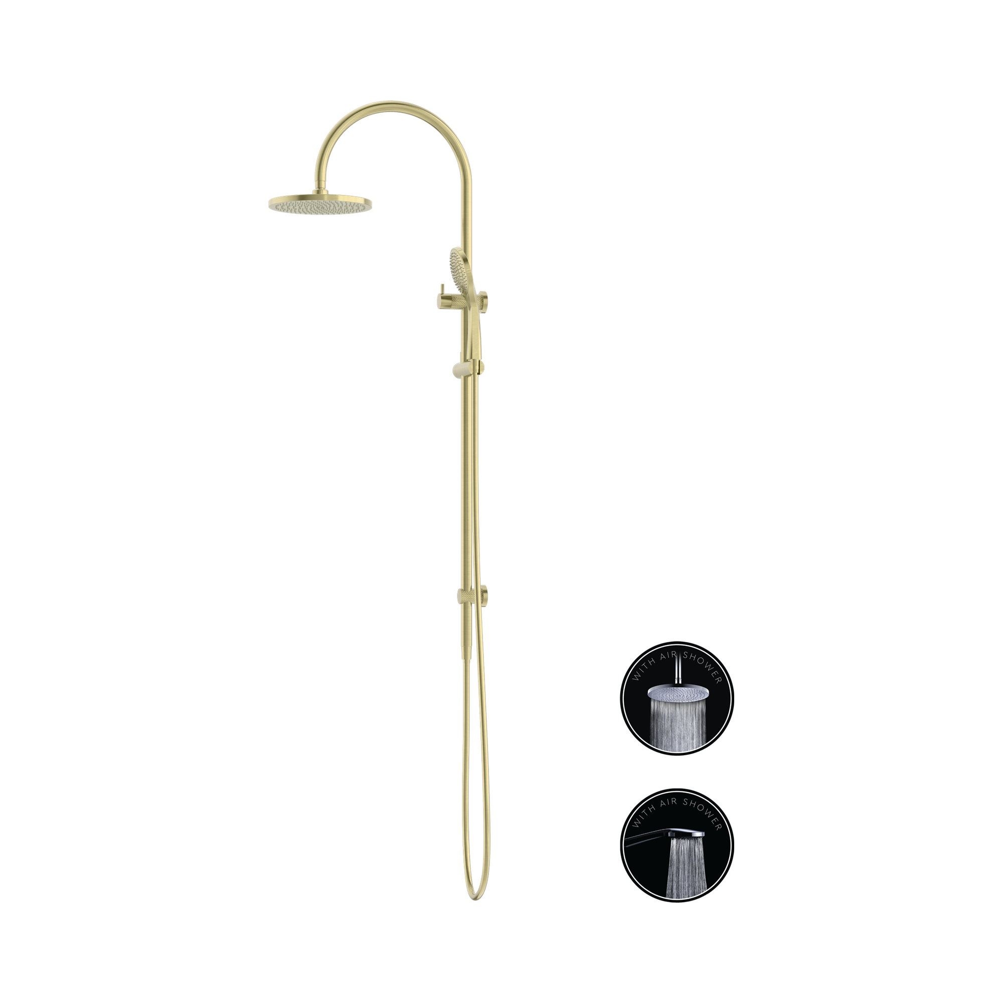 NR251905b BG Opal Twin Shower With Air Shower Brushed Gold image 3