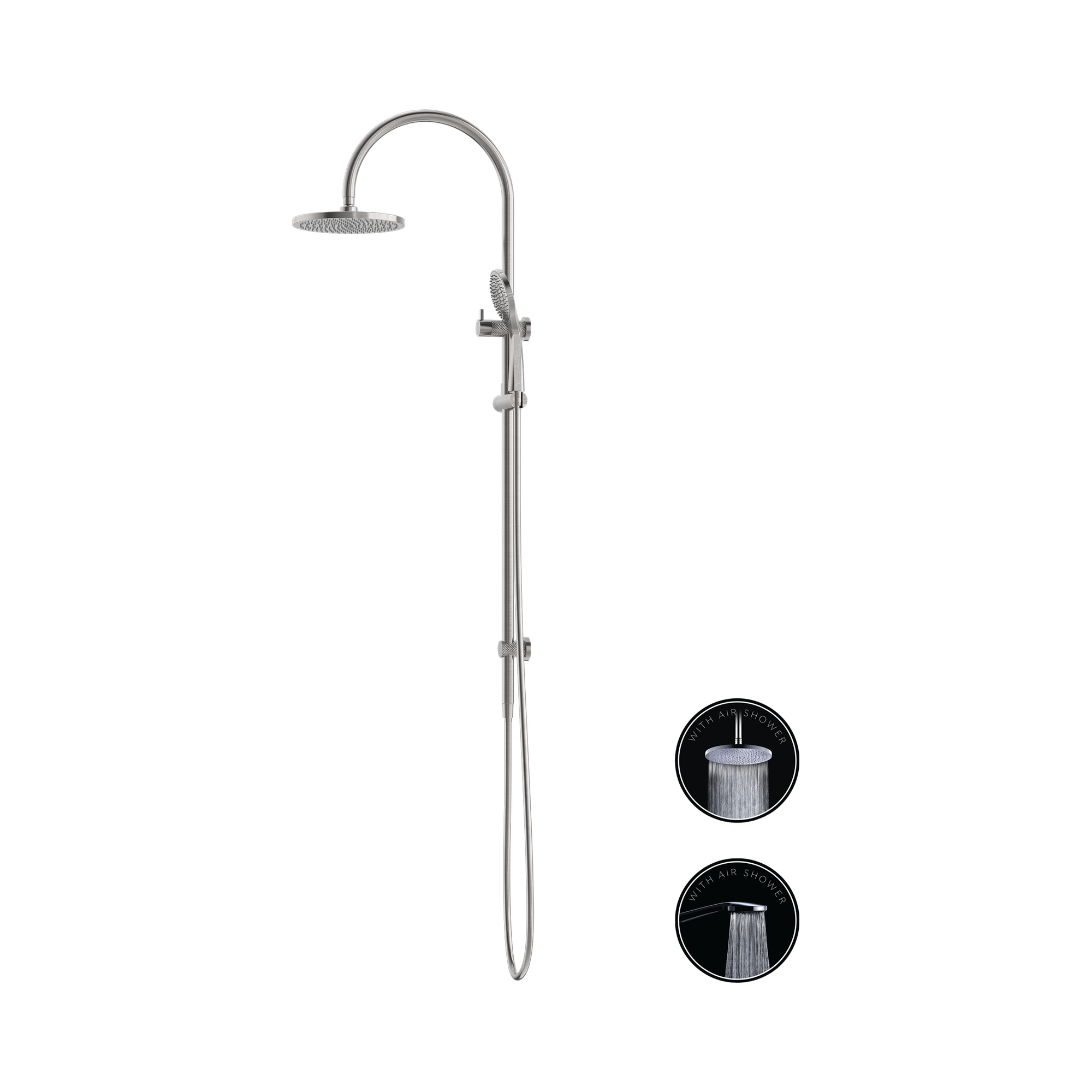 NR251905b BN Opal Twin Shower With Air Shower Brushed Nickel image 3