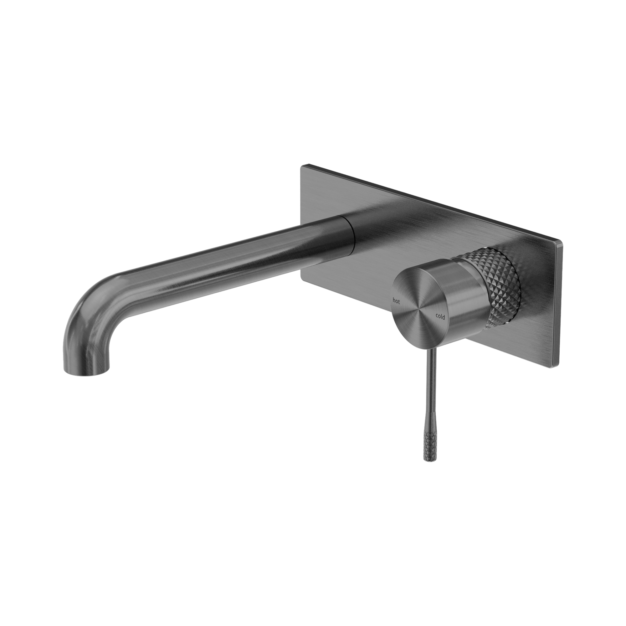 NR251907 A120 GR Opal Wall Basin Bath Mixer 120mm Graphite image 1