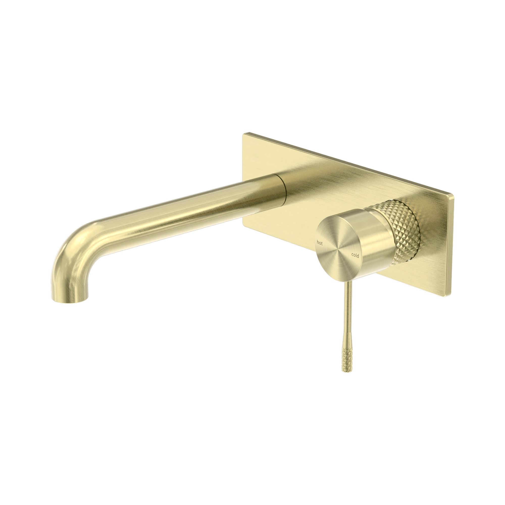 NR251907a BG Opal Wall Basin Bath Mixer 185mm Brushed Gold image 1