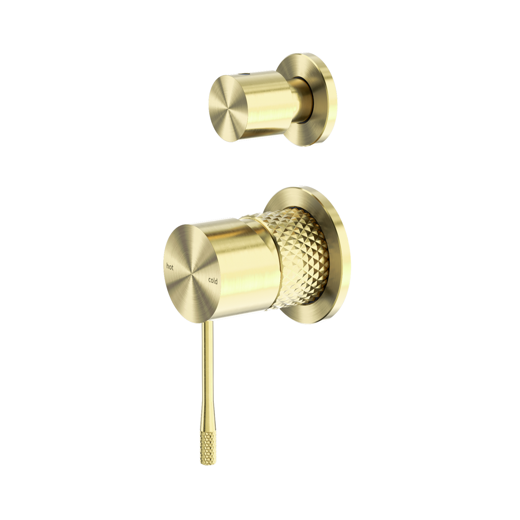NR251909e BG Opal Shower Mixer With Divertor Separate Plate Brushed Gold image 1