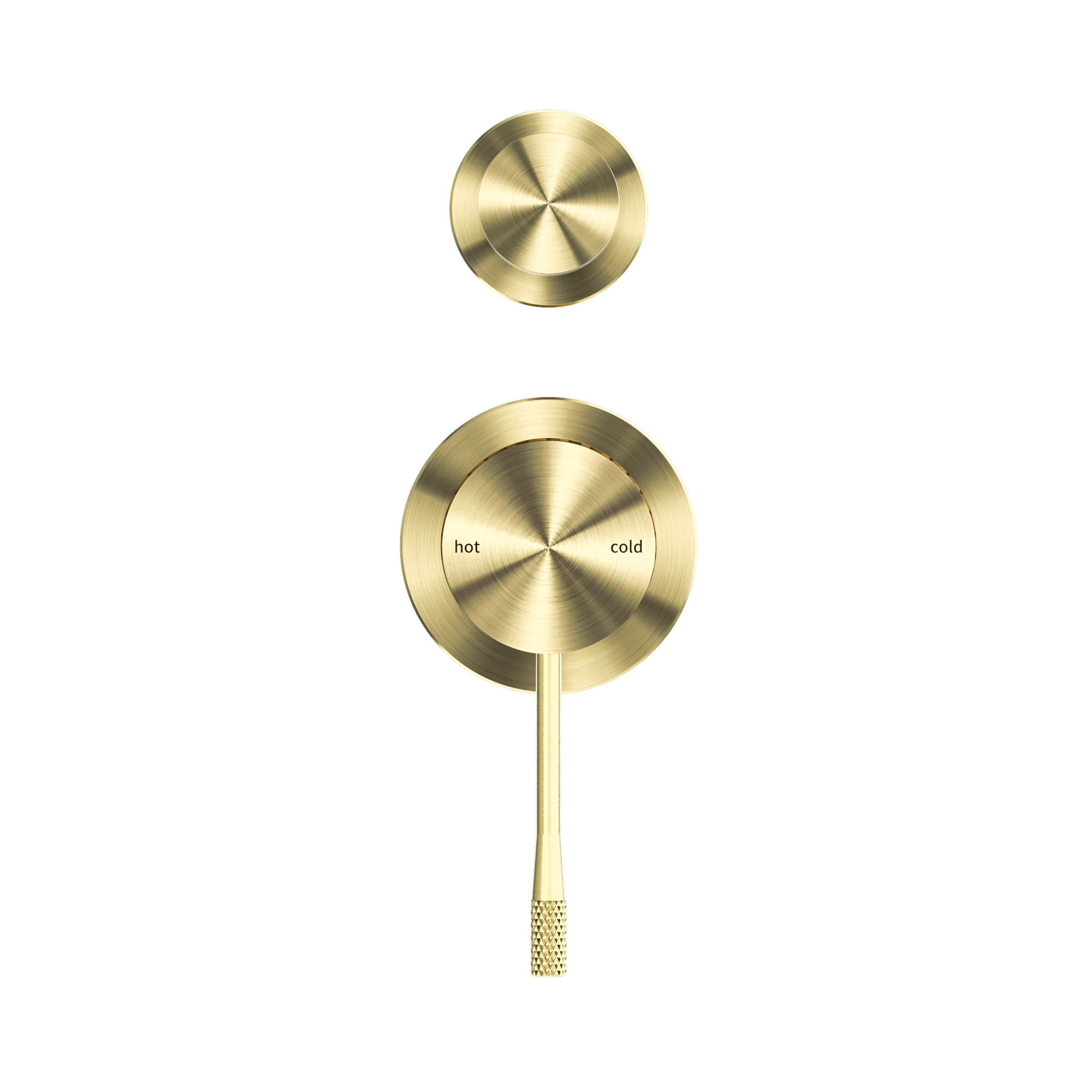 NR251909e BG Opal Shower Mixer With Divertor Separate Plate Brushed Gold image 2