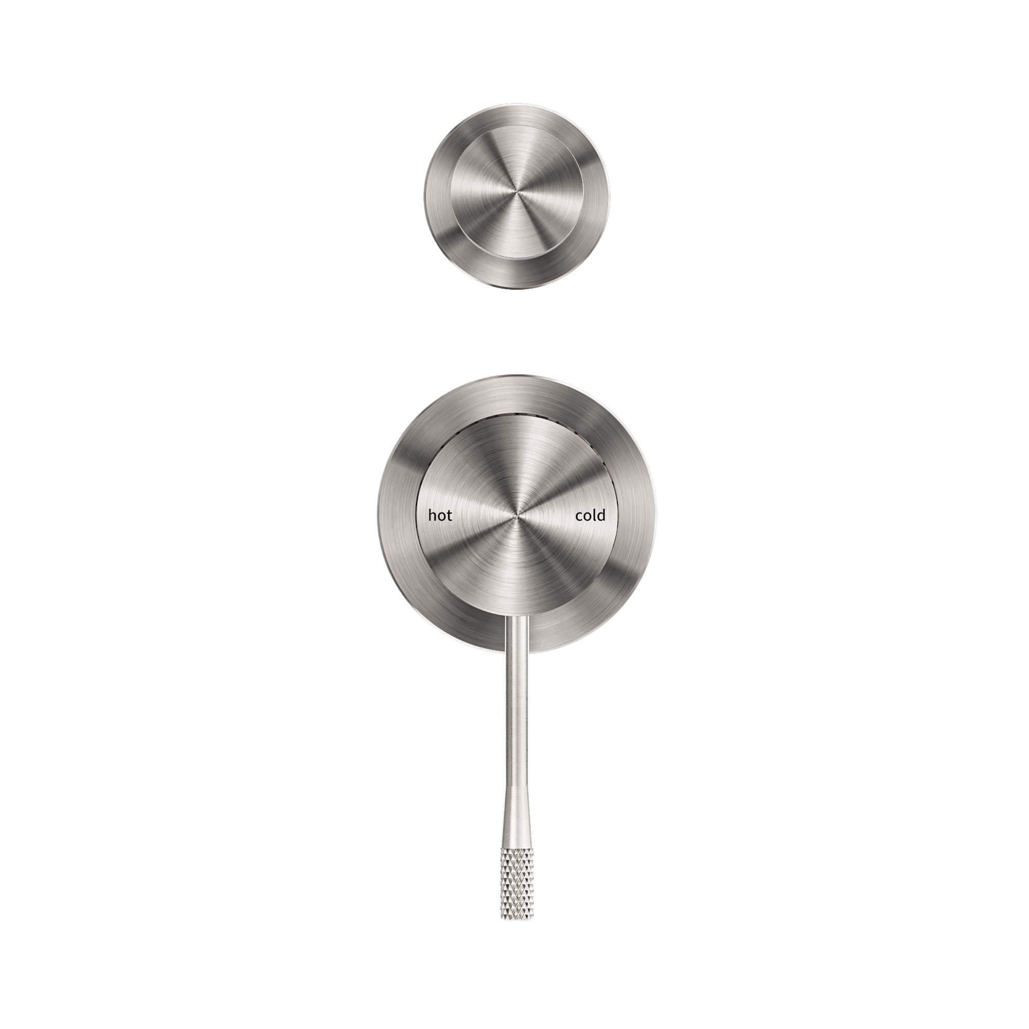 NR251909e BN Opal Shower Mixer With Divertor Separate Plate Brushed Nickel image 2