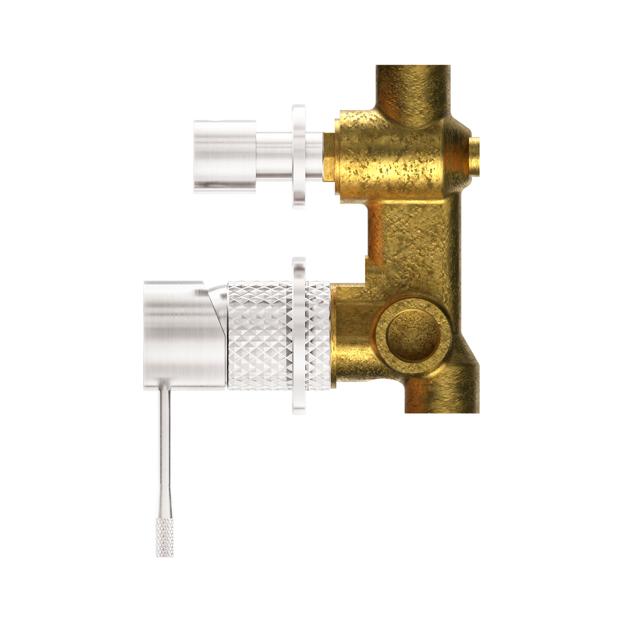 NR251909e BN Opal Shower Mixer With Divertor Separate Plate Brushed Nickel image 3