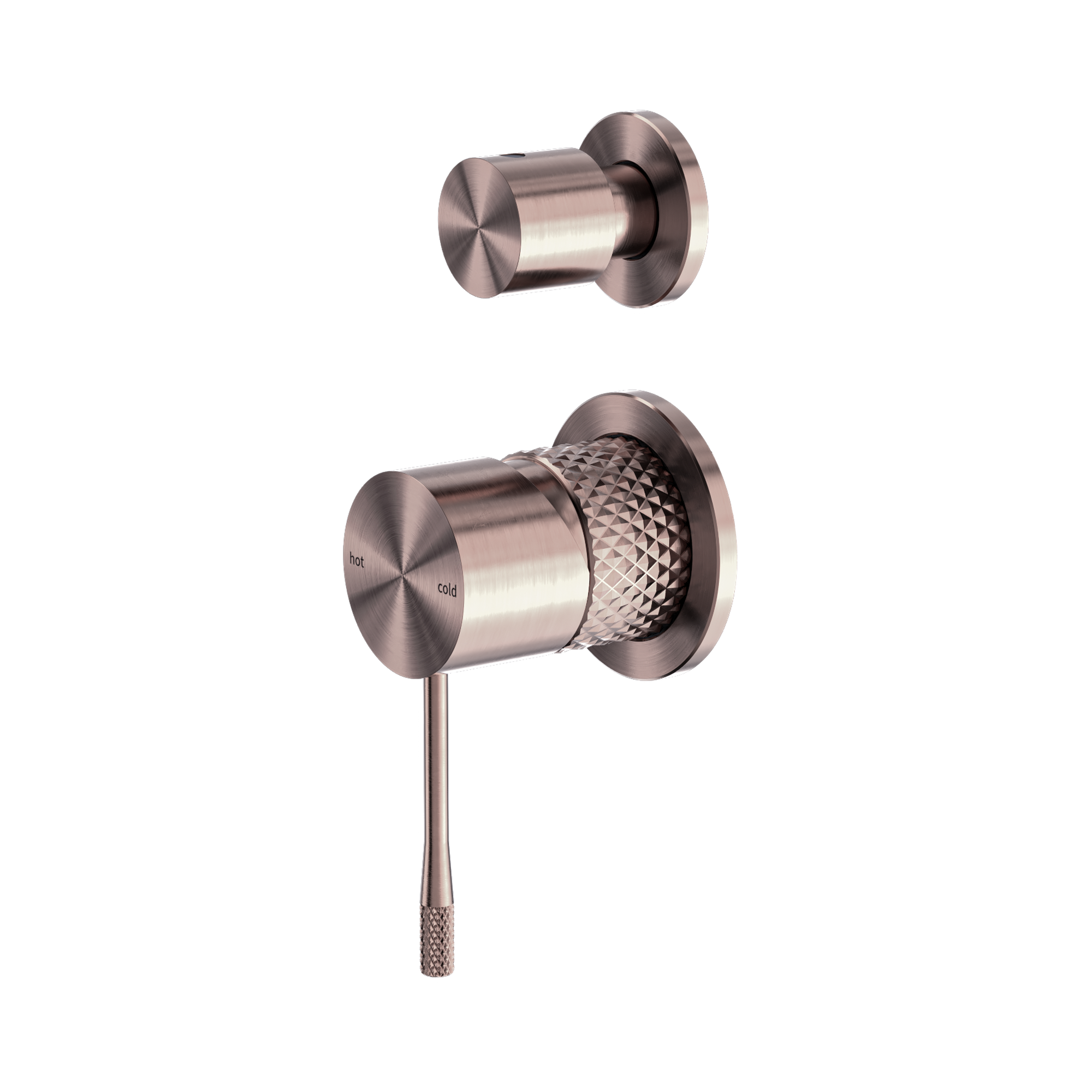 NR251909e BZ Opal Shower Mixer With Divertor Separate Plate Brushed Bronze image 1