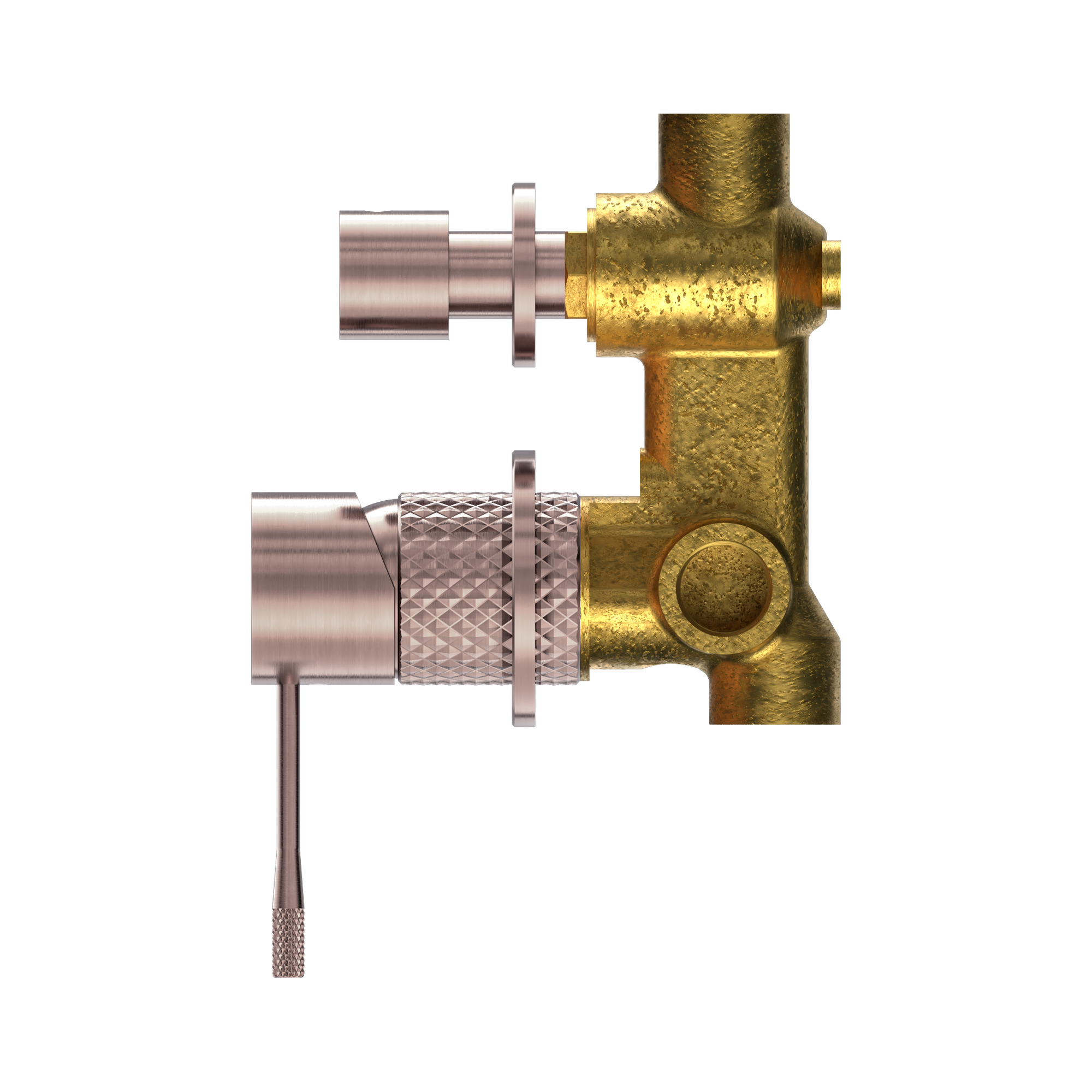 NR251909e BZ Opal Shower Mixer With Divertor Separate Plate Brushed Bronze image 3