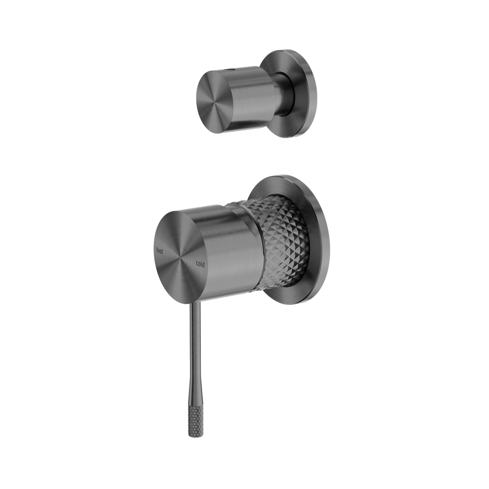 NR251909e GR Opal Shower Mixer With Divertor Separate Plate Graphite image 1