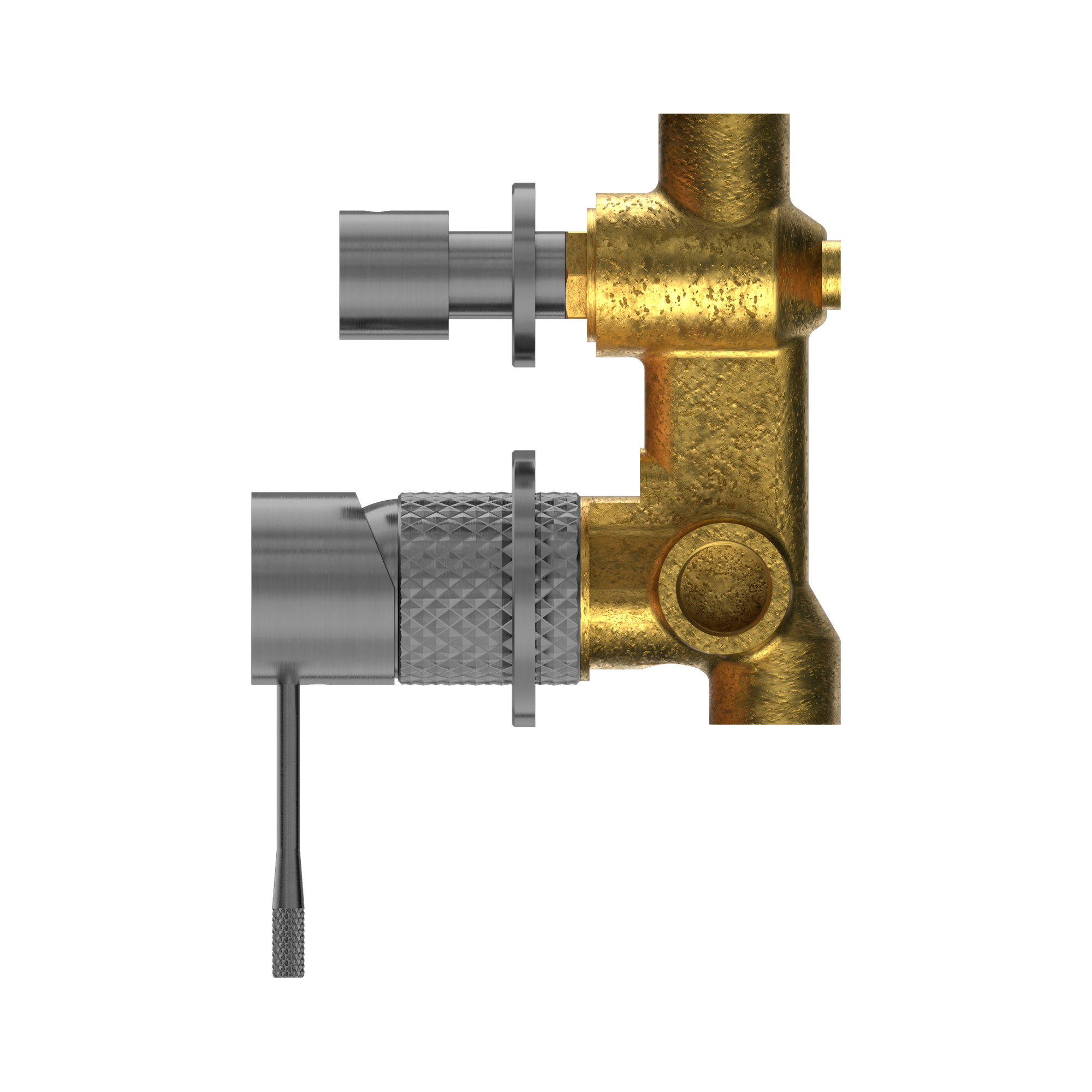 NR251909e GR Opal Shower Mixer With Divertor Separate Plate Graphite image 3