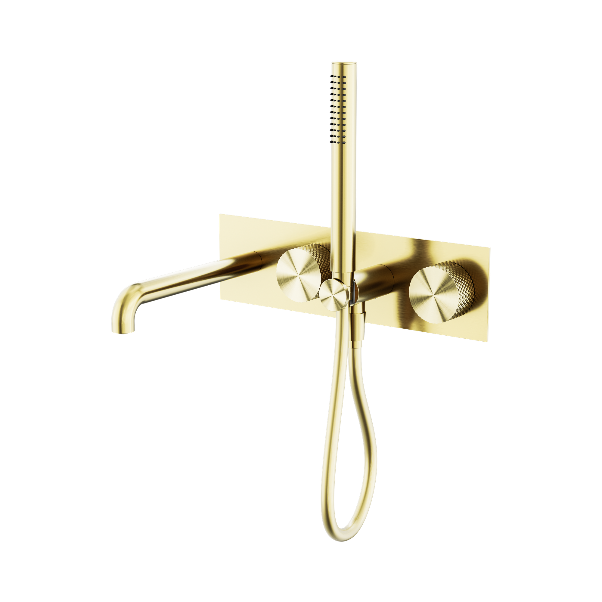 NR252003a250 BG Opal Progressive Shower System With Spout 250mm Brushed Gold image 1