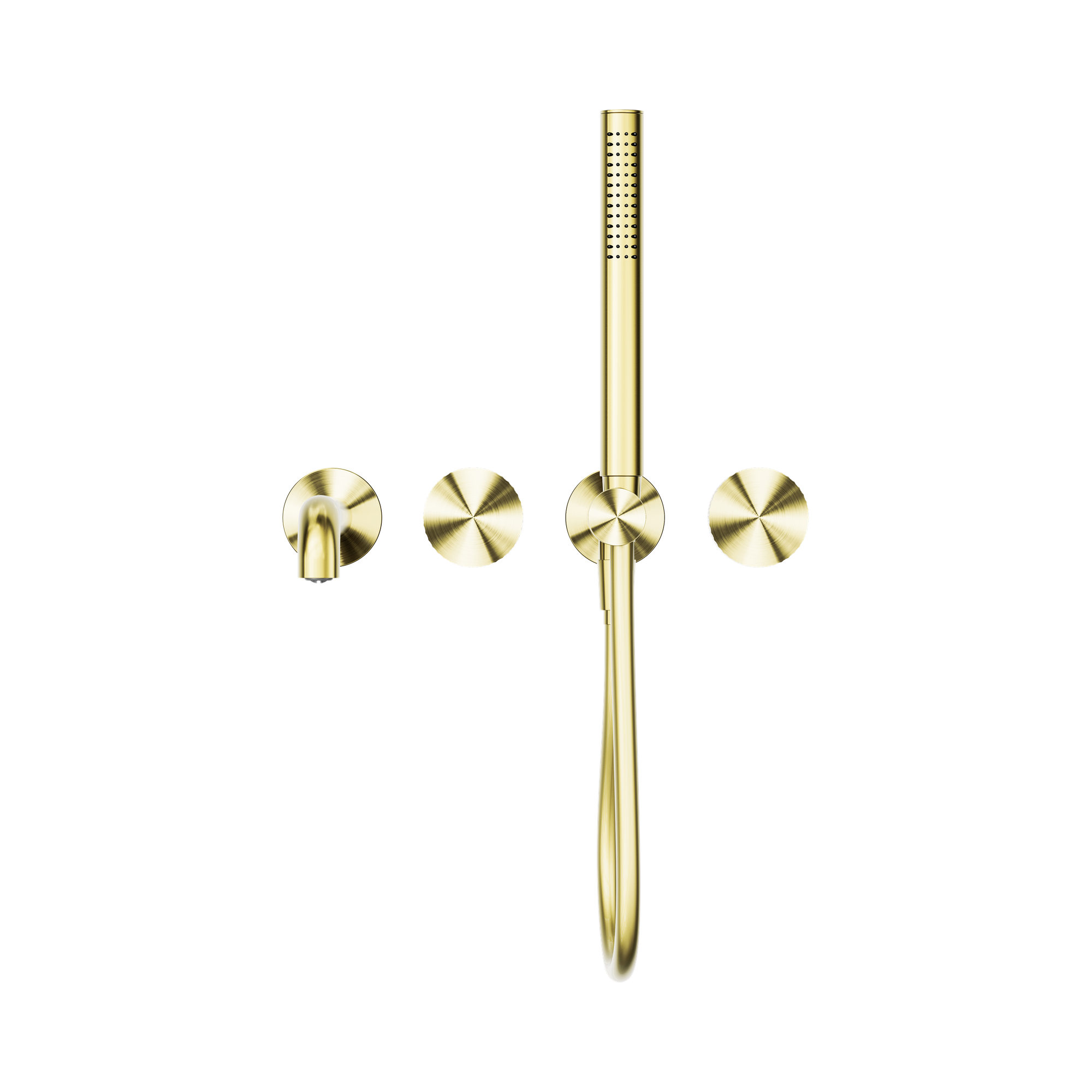 NR252003b230 BG Opal Progressive Shower System Separate Plate With Spout 230mm Brushed Gold image 2