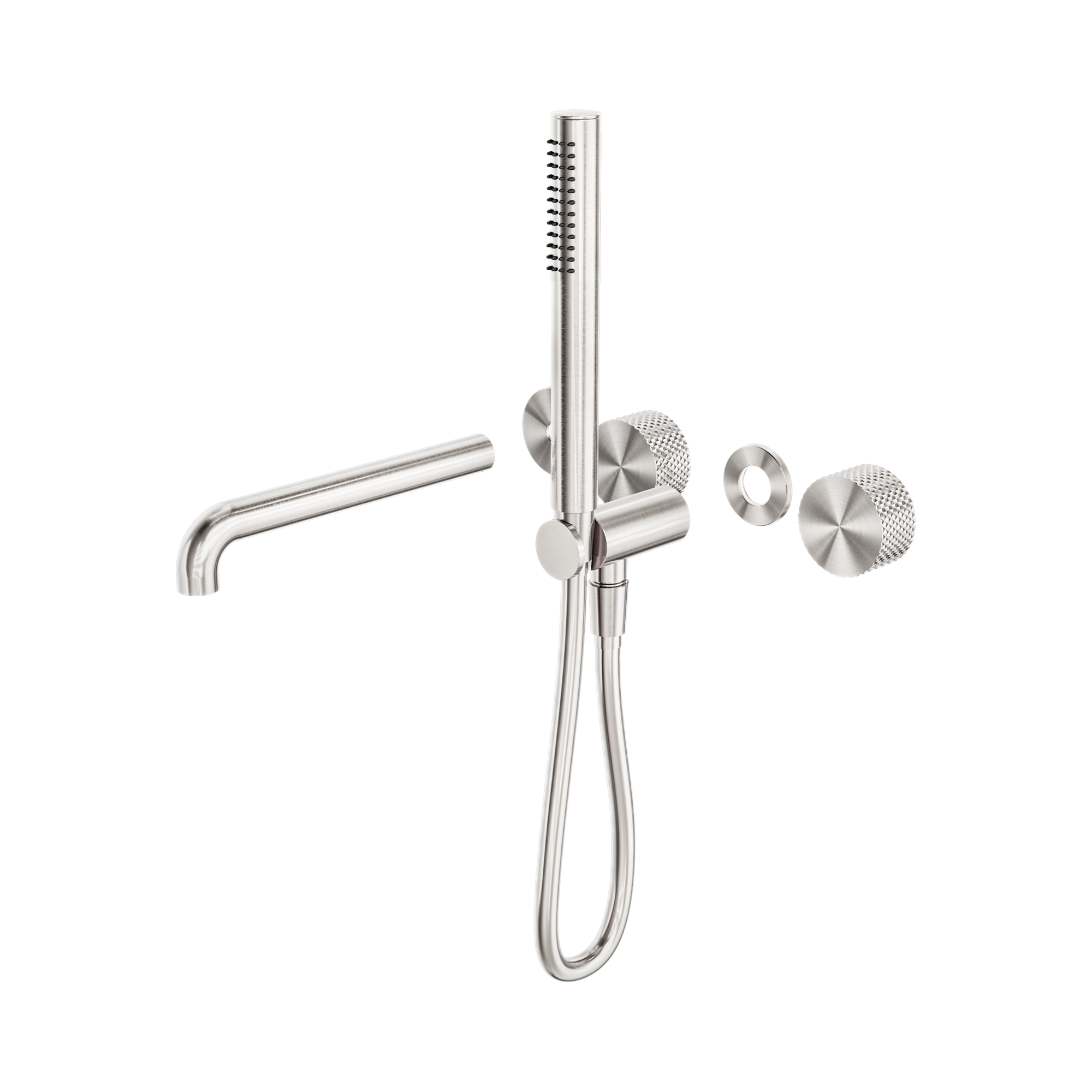 NR252003b230t BN Opal Progressive Shower System Separate Plate With Spout 230mm Trim Kits Only Brushed Nickel image 1