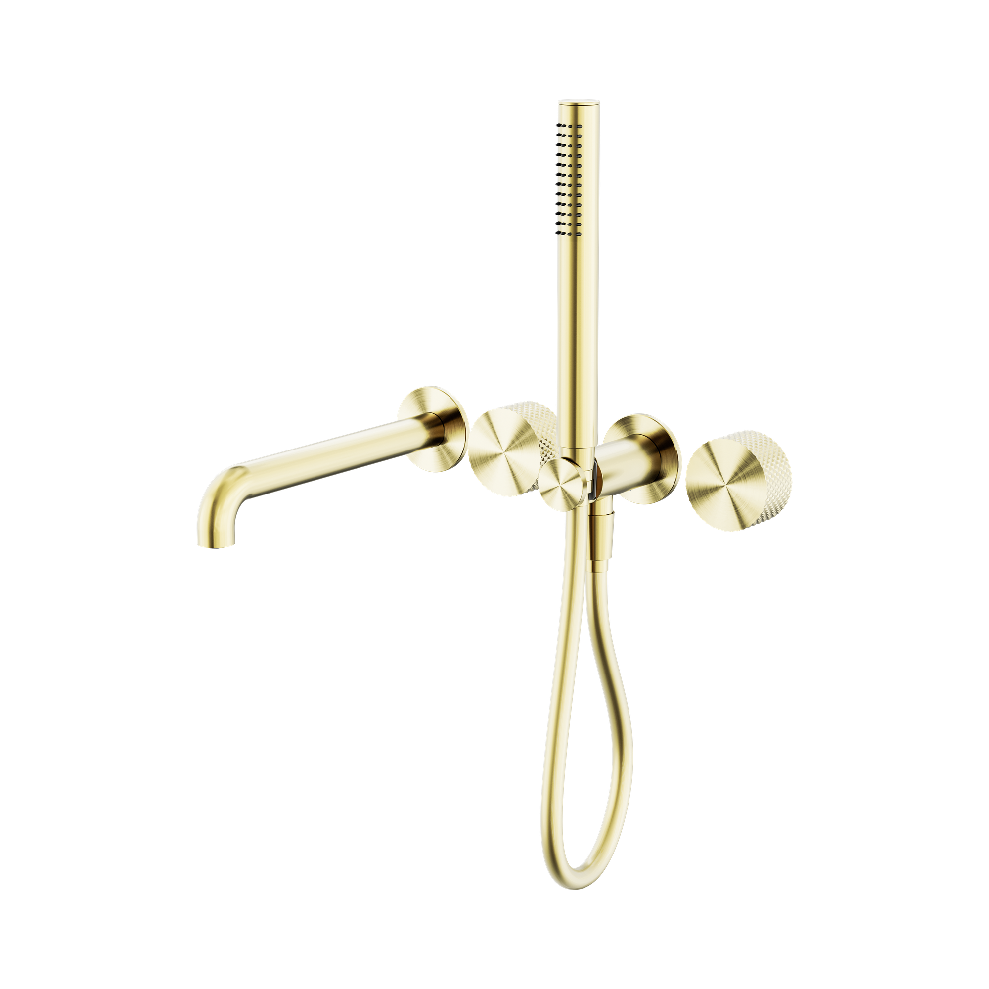 NR252003b250 BG Opal Progressive Shower System Separate Plate With Spout 250mm Brushed Gold image 1