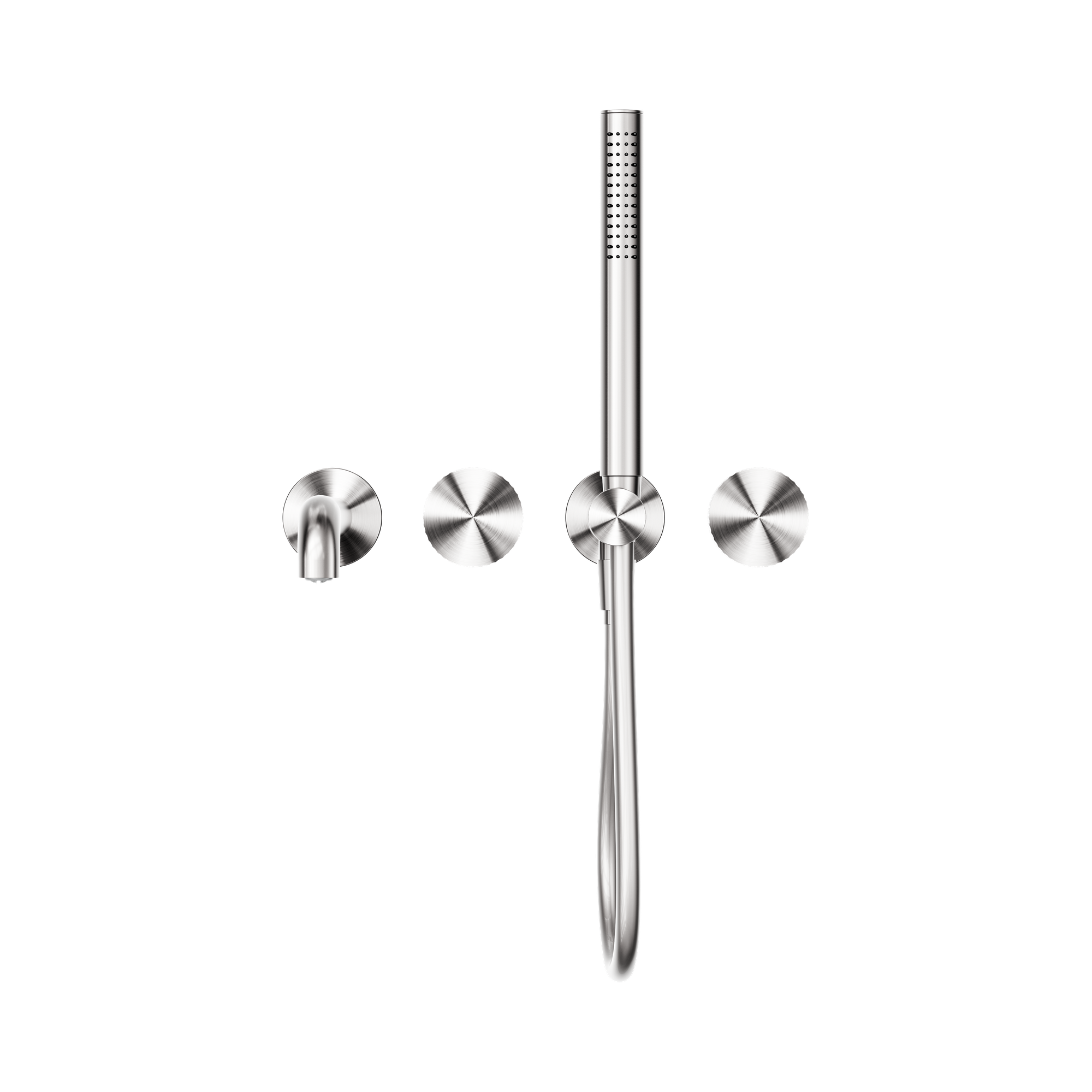 NR252003b250 BN Opal Progressive Shower System Separate Plate With Spout 250mm Brushed Nickel image 2