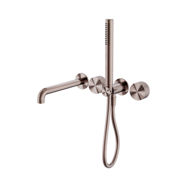 NR252003b250 BZ Opal Progressive Shower System Separate Plate With Spout 250mm Brushed Bronze Thumb